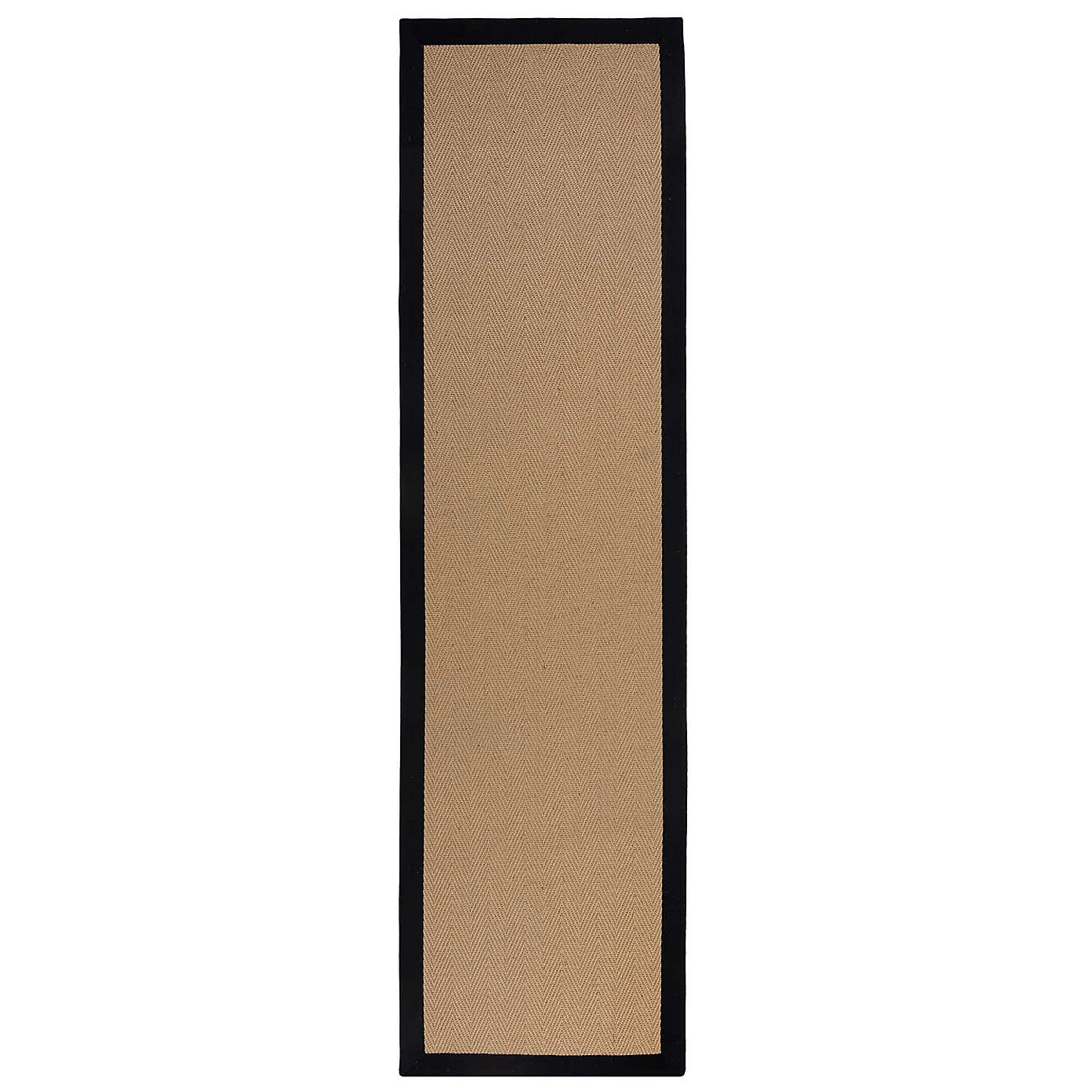 Herringbone Jute Border Stair Runner