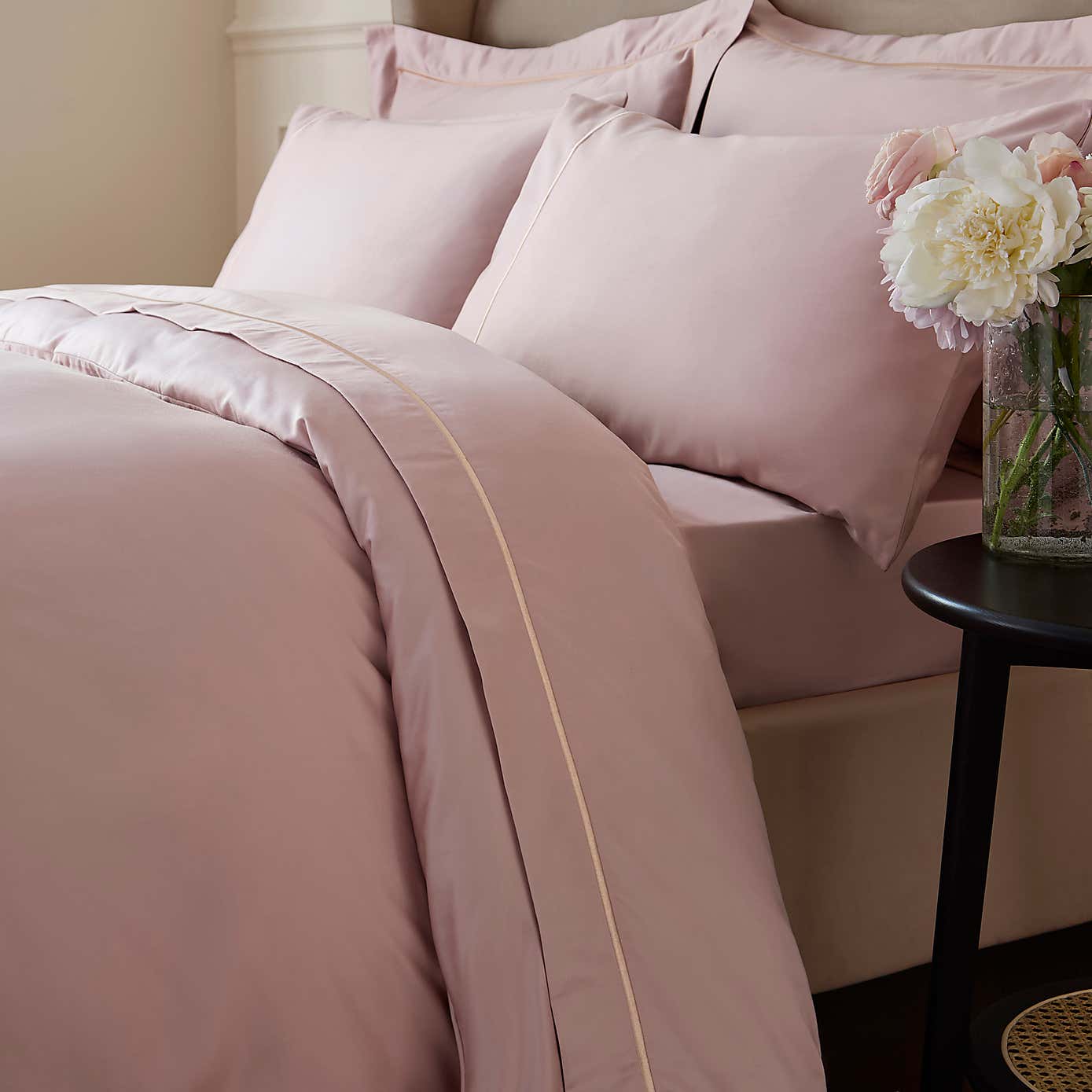 Dorma Egyptian Cotton 1000 Thread Count Cream Flat Sheet