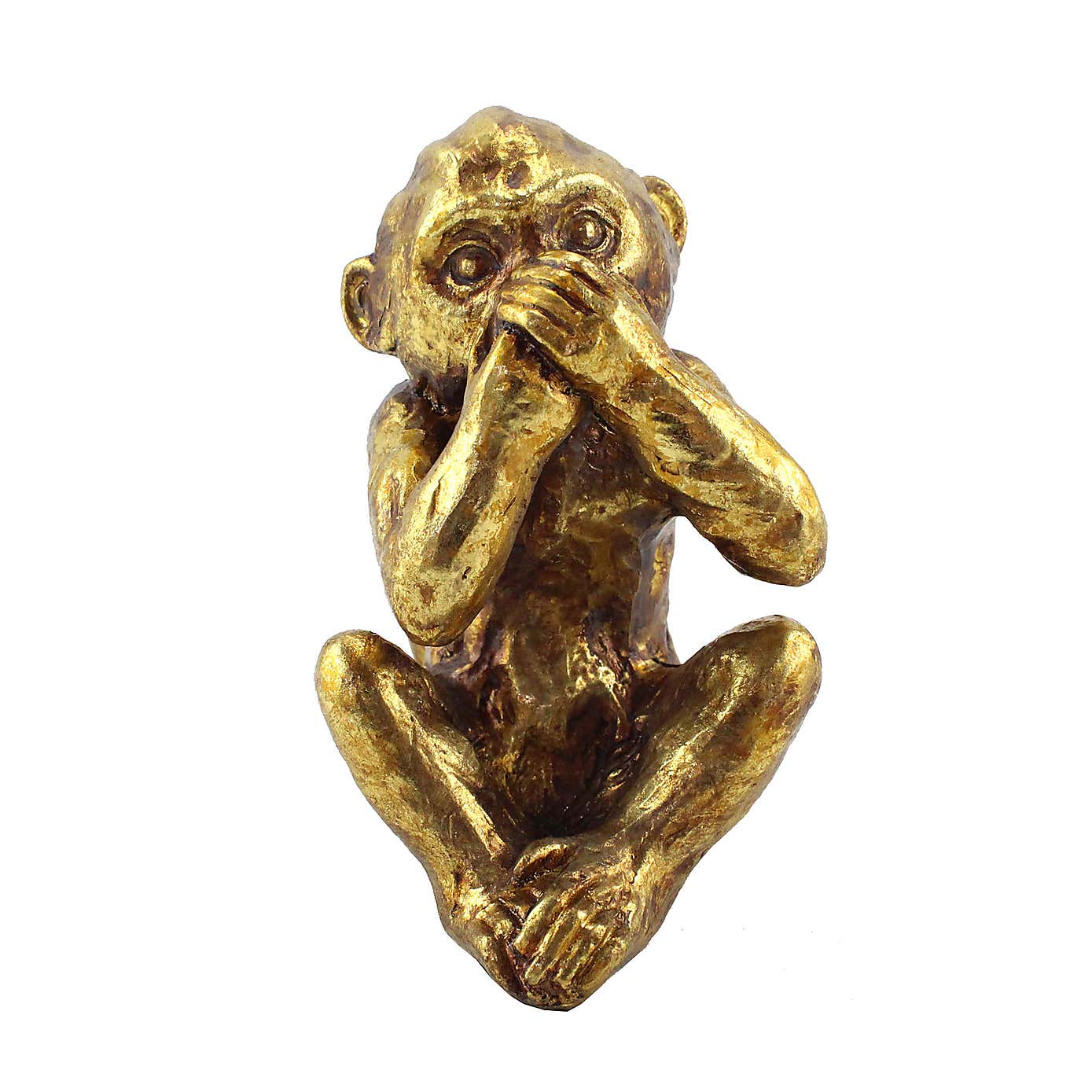 Speak No Evil Resin Monkey Ornament