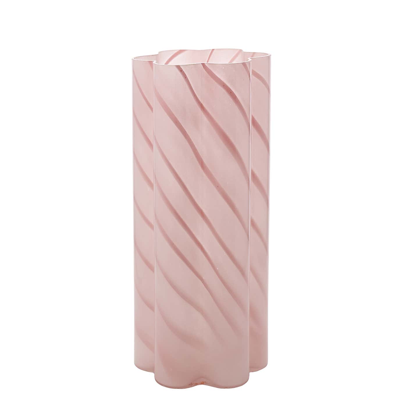 Hestia Pink Swirl Glass Vase