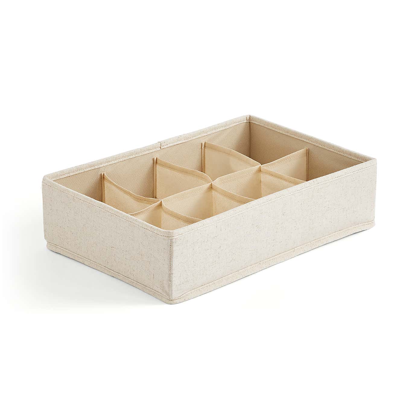 The Edited Life 8 Section Linen Drawer Organiser