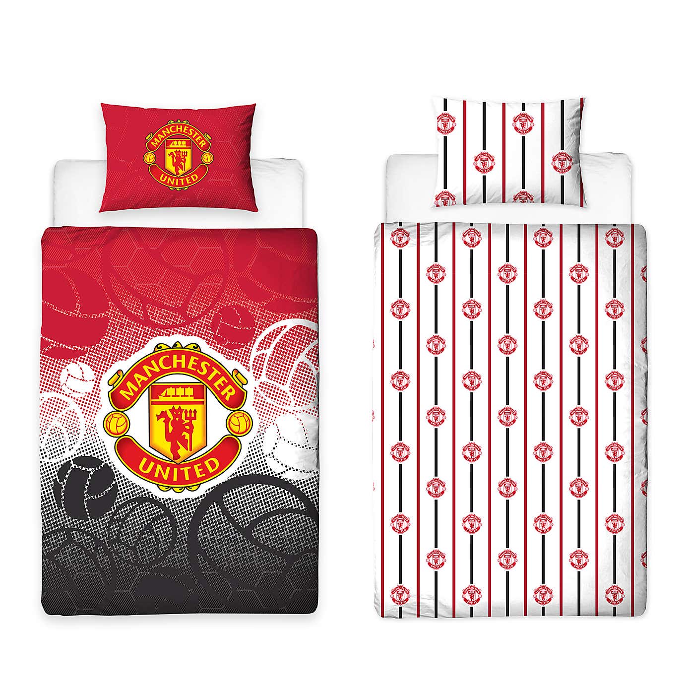 Manchester United Crest Single Duvet Cover and Pillowcase Set