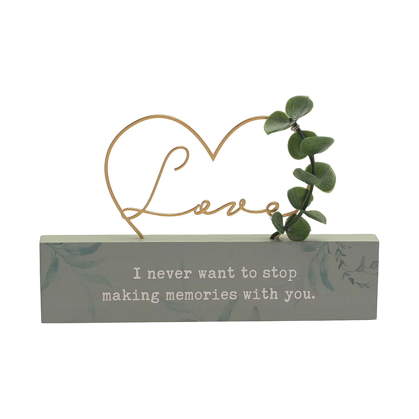 Love Story Memories Plaque