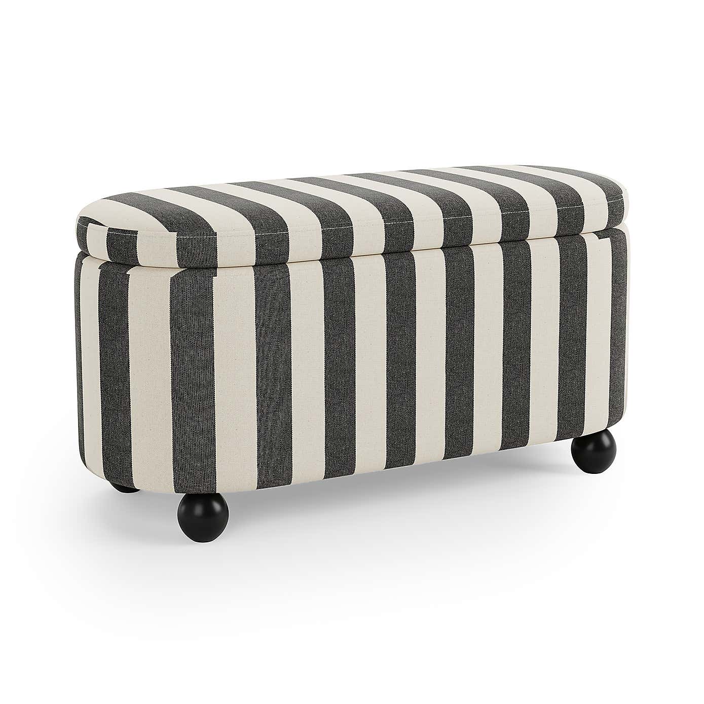 Nylah Linford Stripe Storage Ottoman