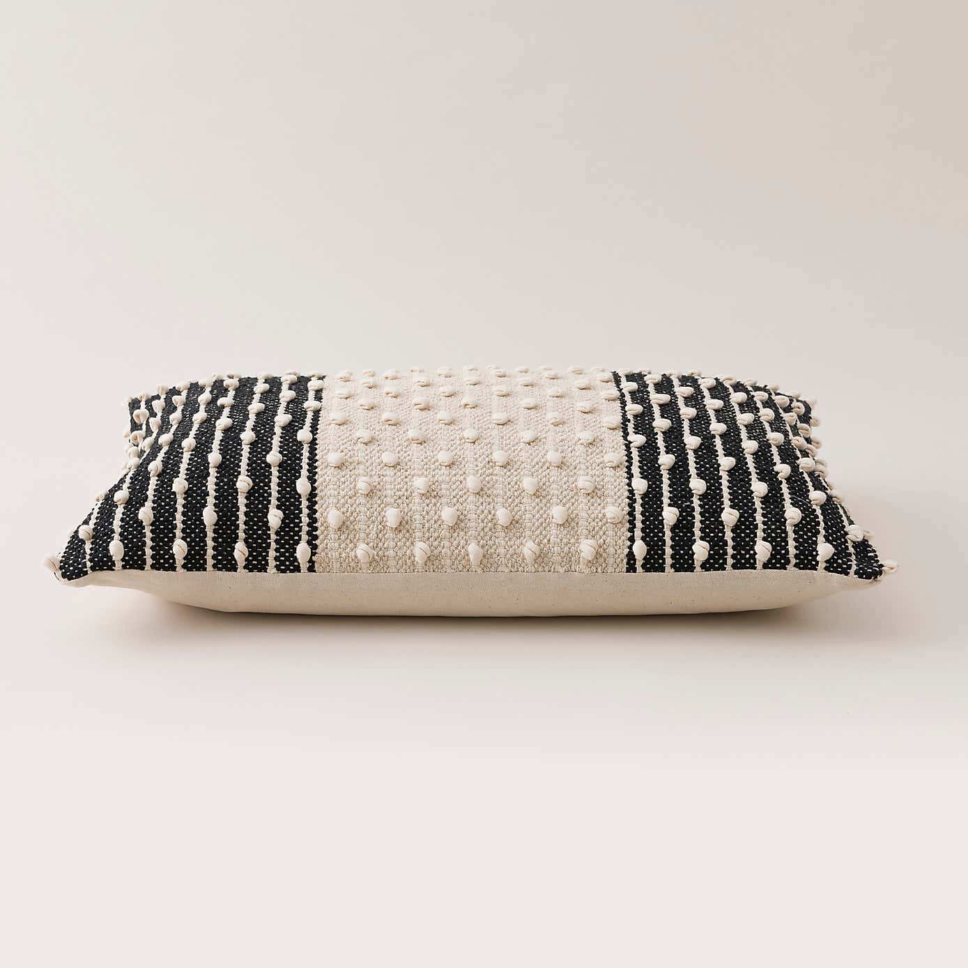 Jersey Bobble Banded Rectangle Cushion