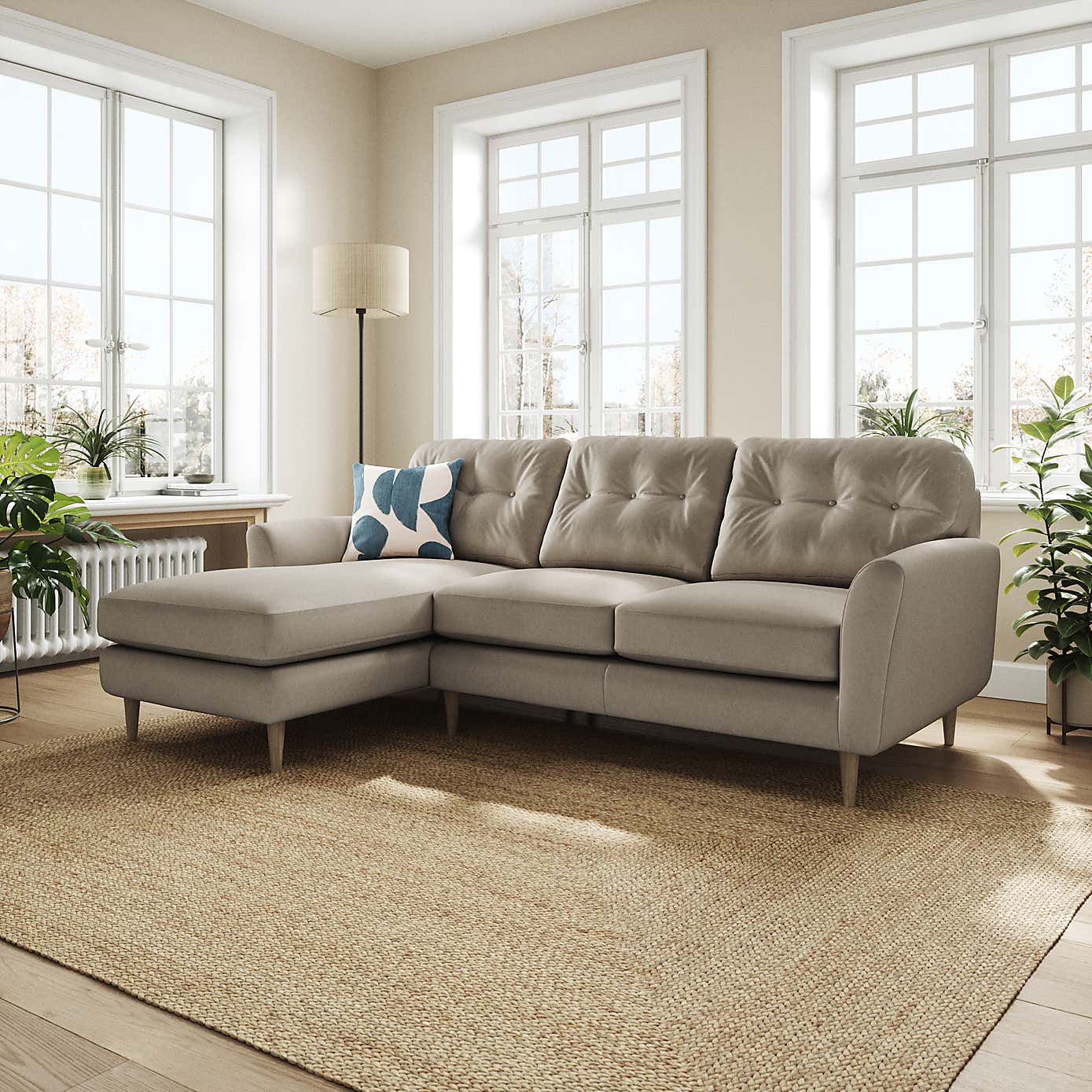 Sven Opulent Velvet Large Corner Chaise Sofa