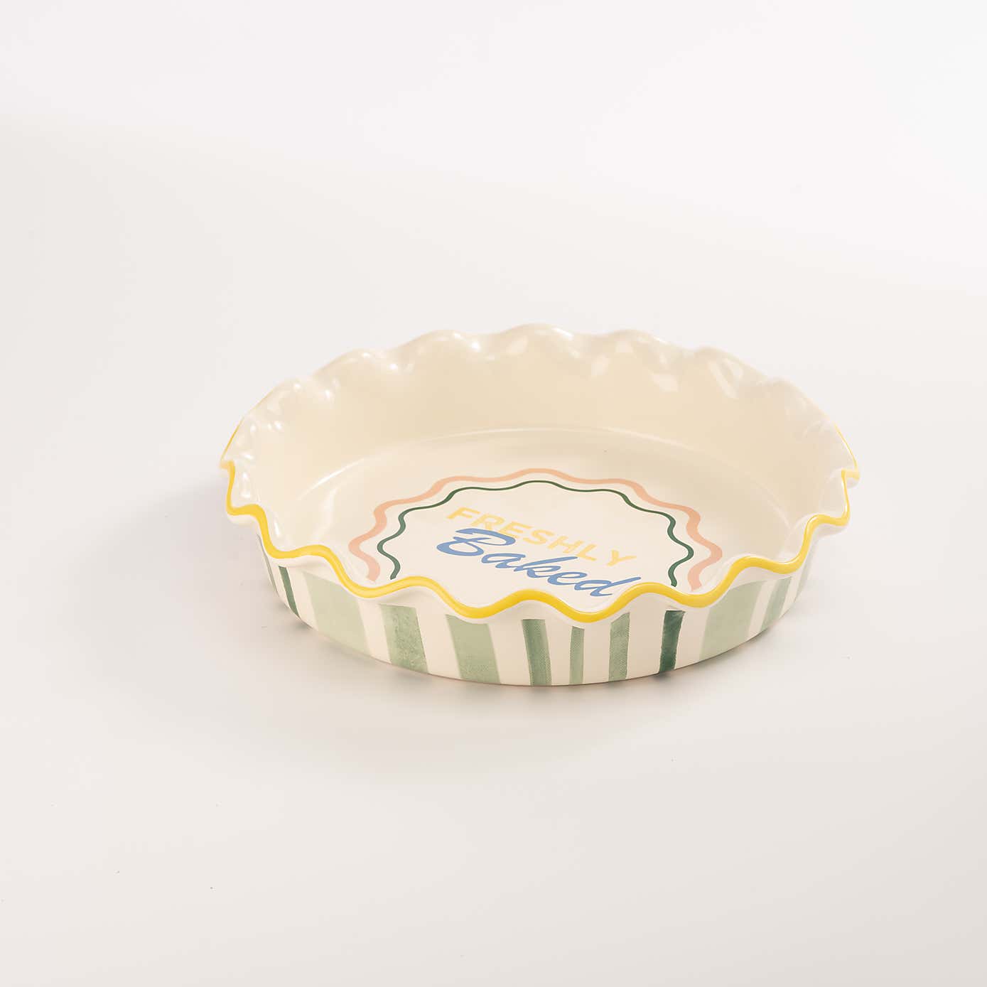 Ceramic Fluted Pie Dish