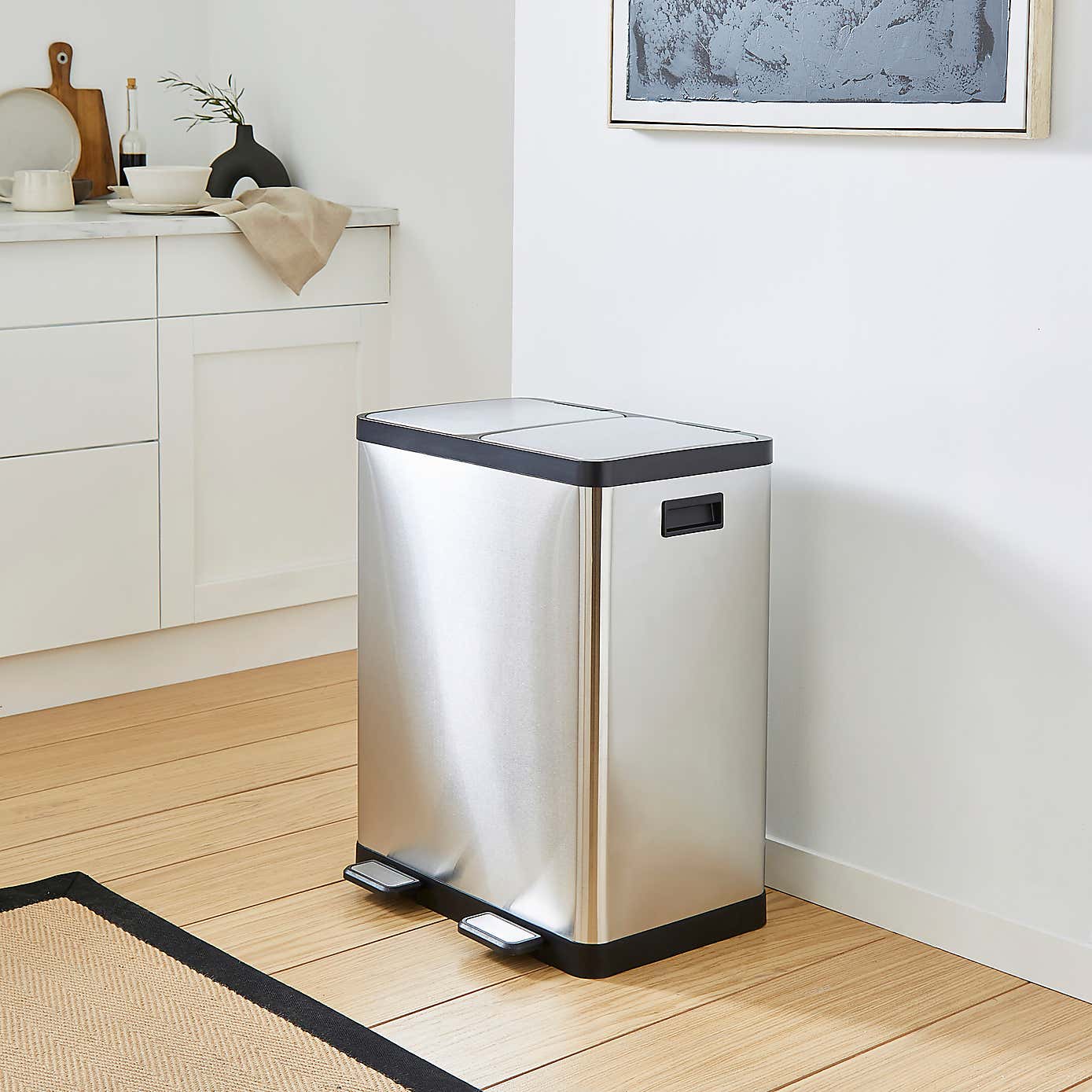 Dual 30/30L Recycling Pedal Bin