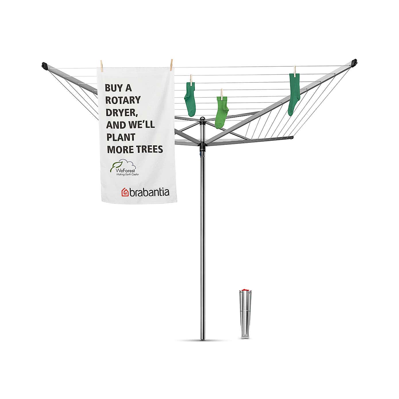 Brabantia 40 Metre 4 Arm Top Spinner Rotary Washing Line