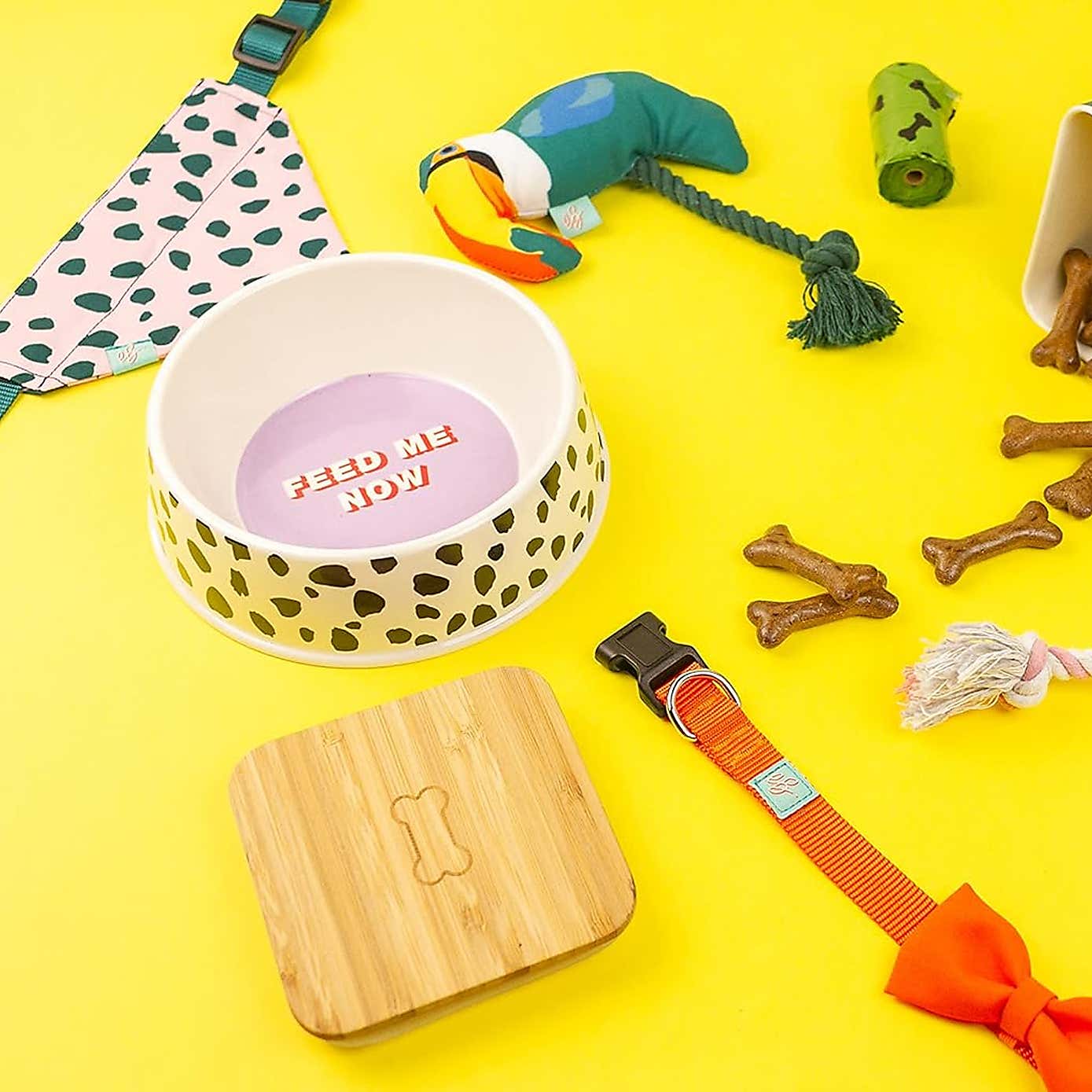 Emily Brooks Bamboo Dog Bowl