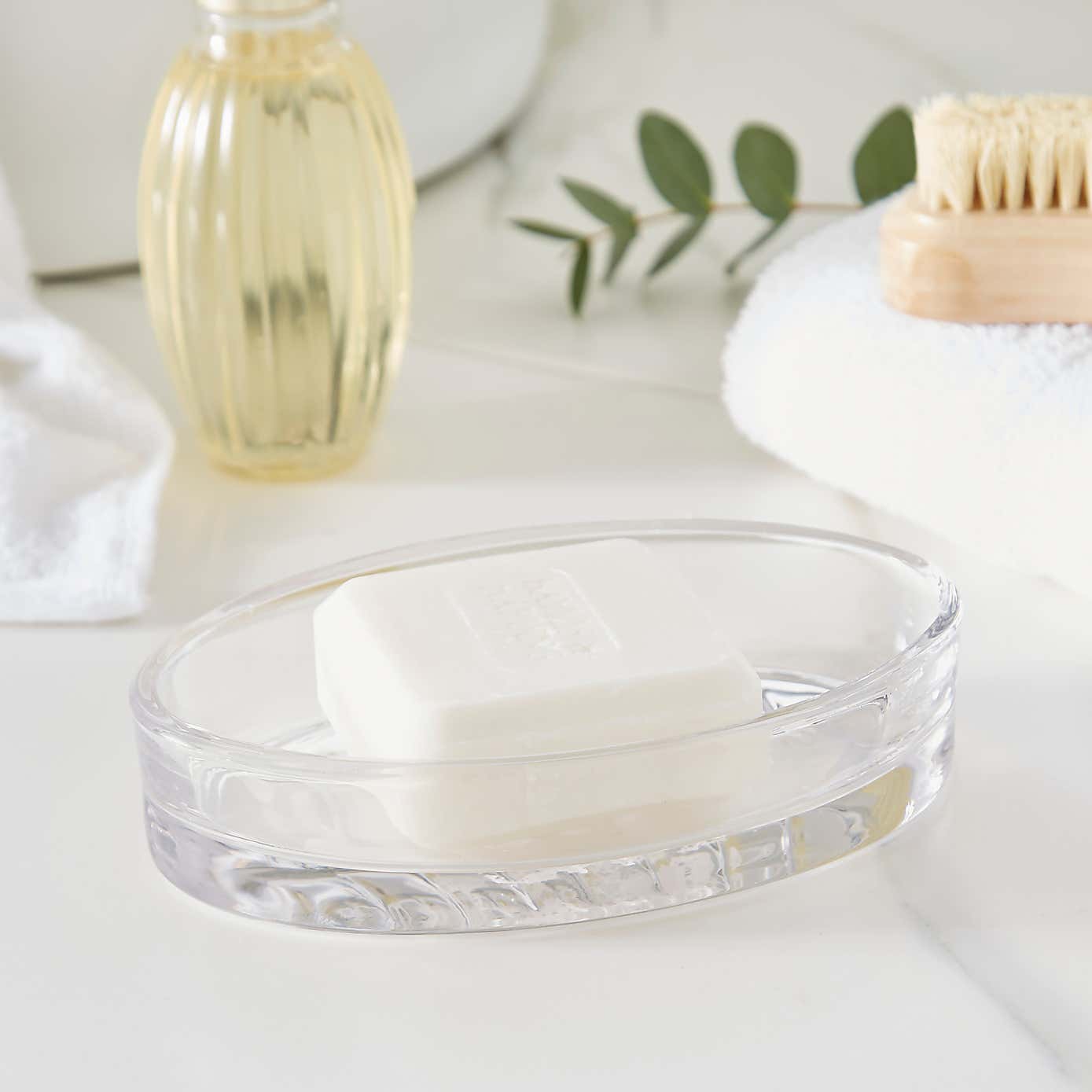 Glam Glass Bathroom Accessories Set