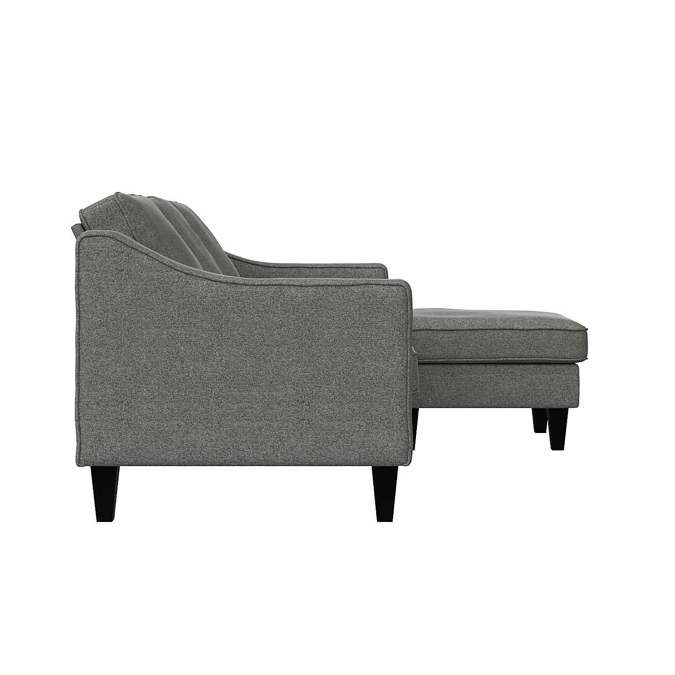 Brighton Linen Sectional Sofa Grey