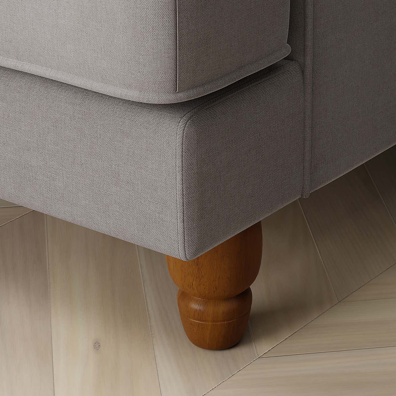 Beatrice Flatweave Grey 3 Seater Sofa