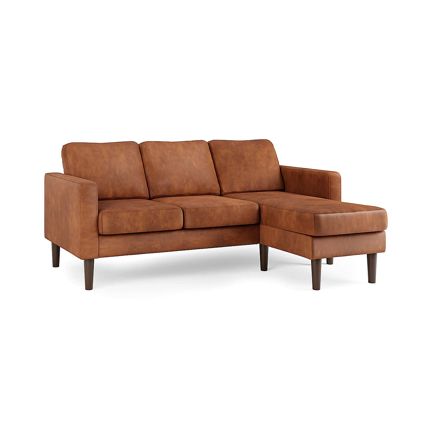 Jacob Faux Leather Compact Corner Chaise Sofa