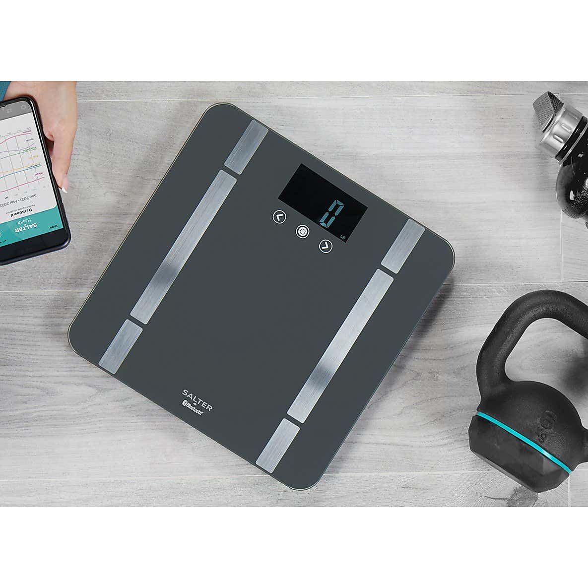 Salter Charcoal Smart Bathroom Scale