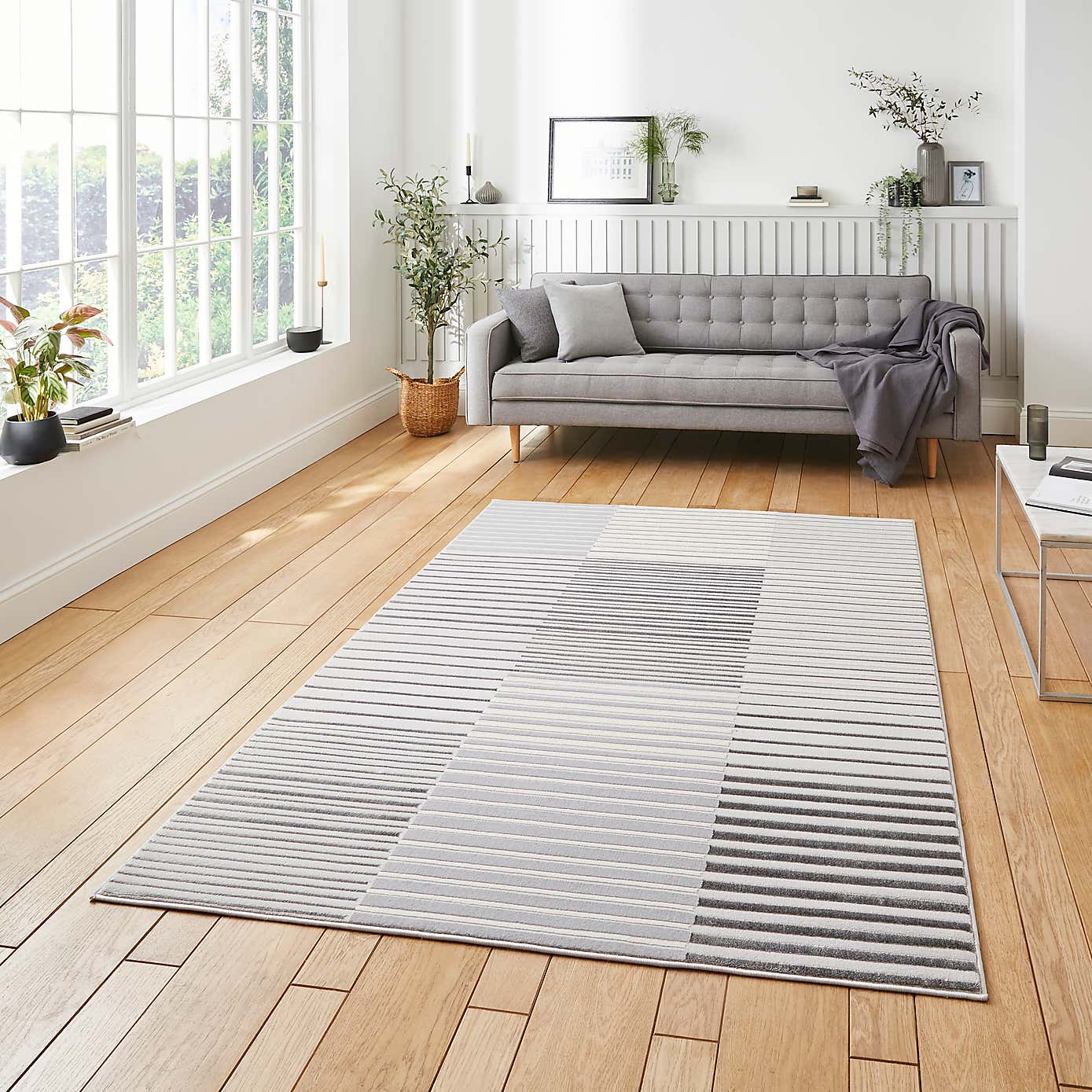 Apollo Abstract Stripe Washable Rug