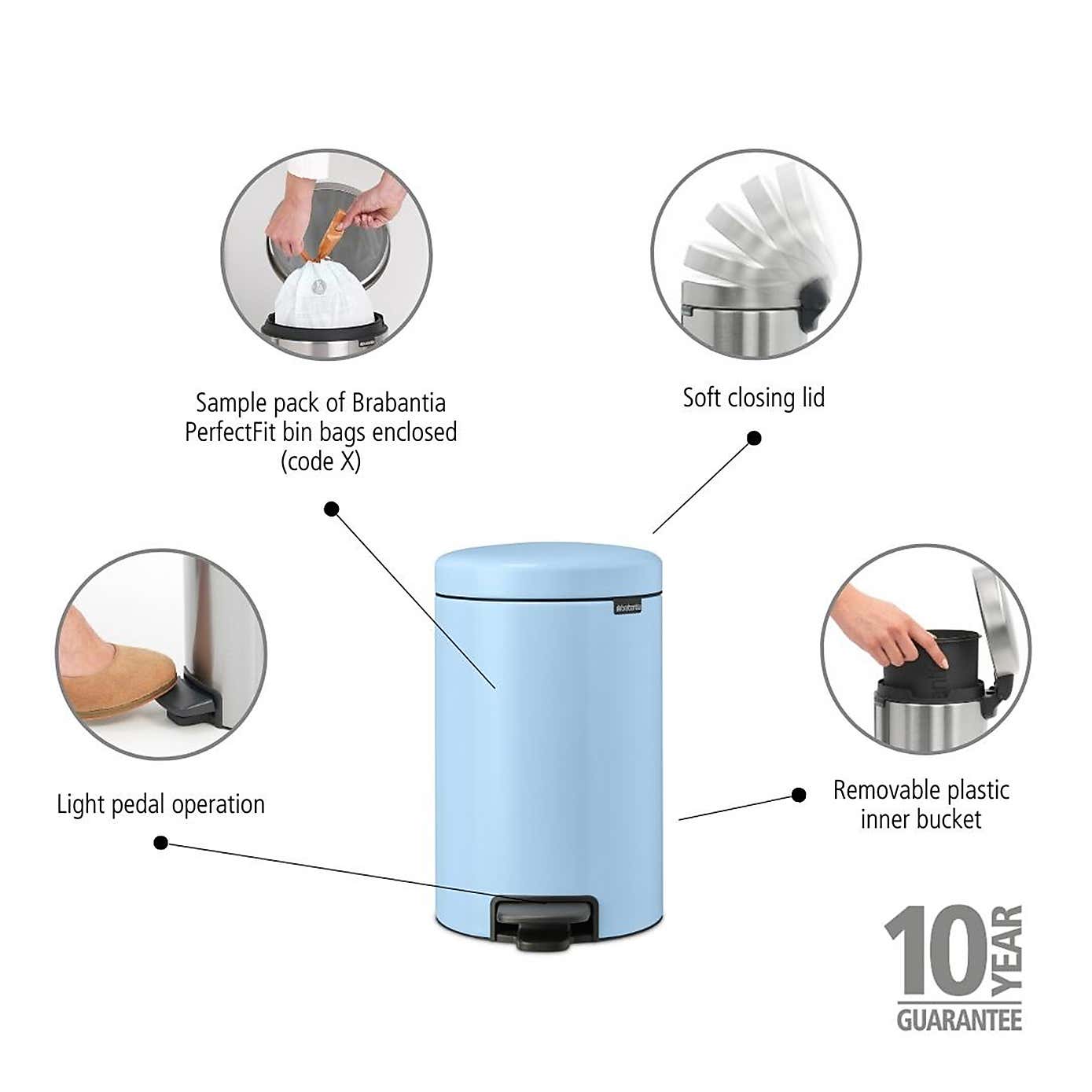 Brabantia NewIcon 12L Pedal Bin