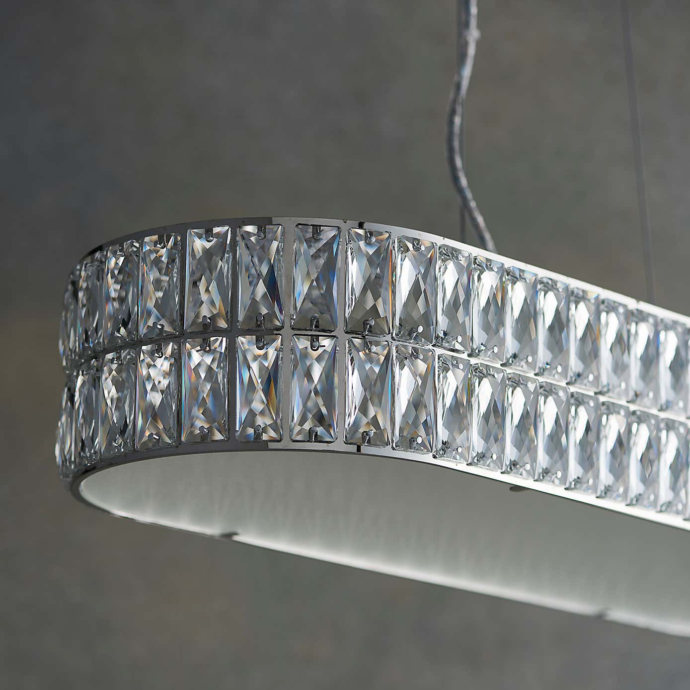 Crystal Armoury Integrated LED Diner Ceiling Fitting 75cm