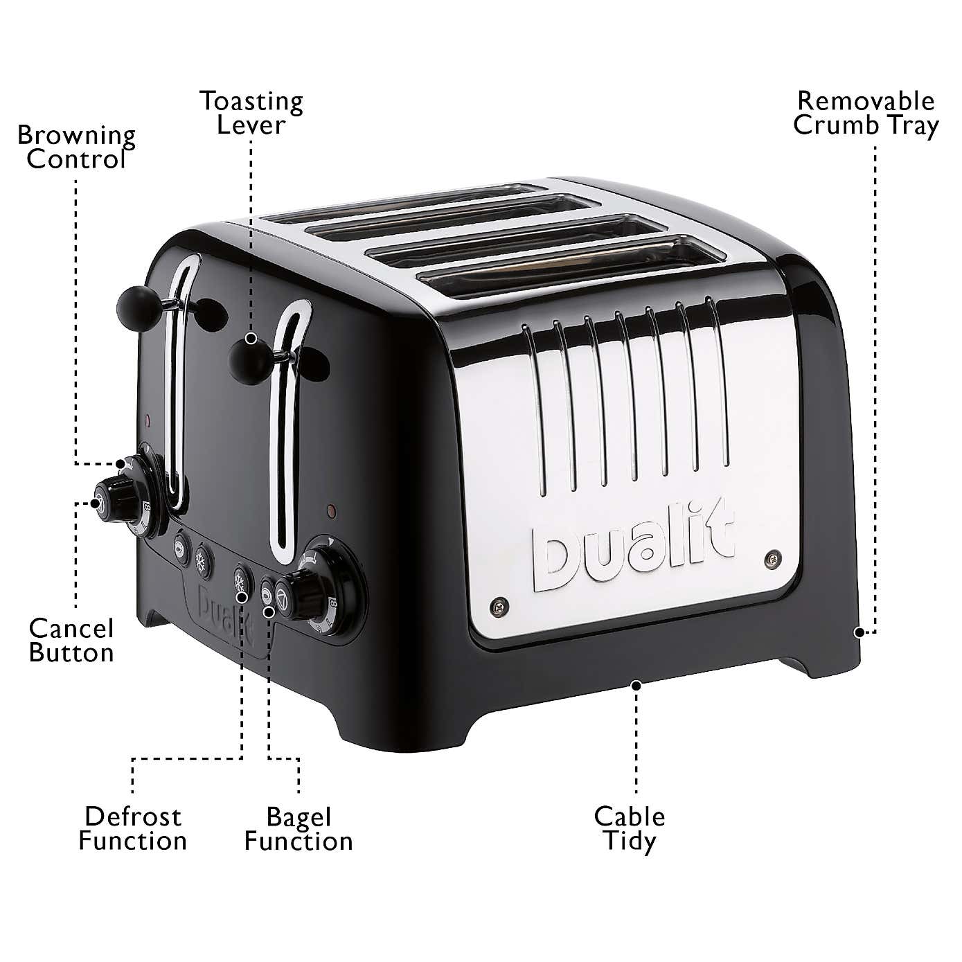 Dualit Lite 4 Long Slot Toaster