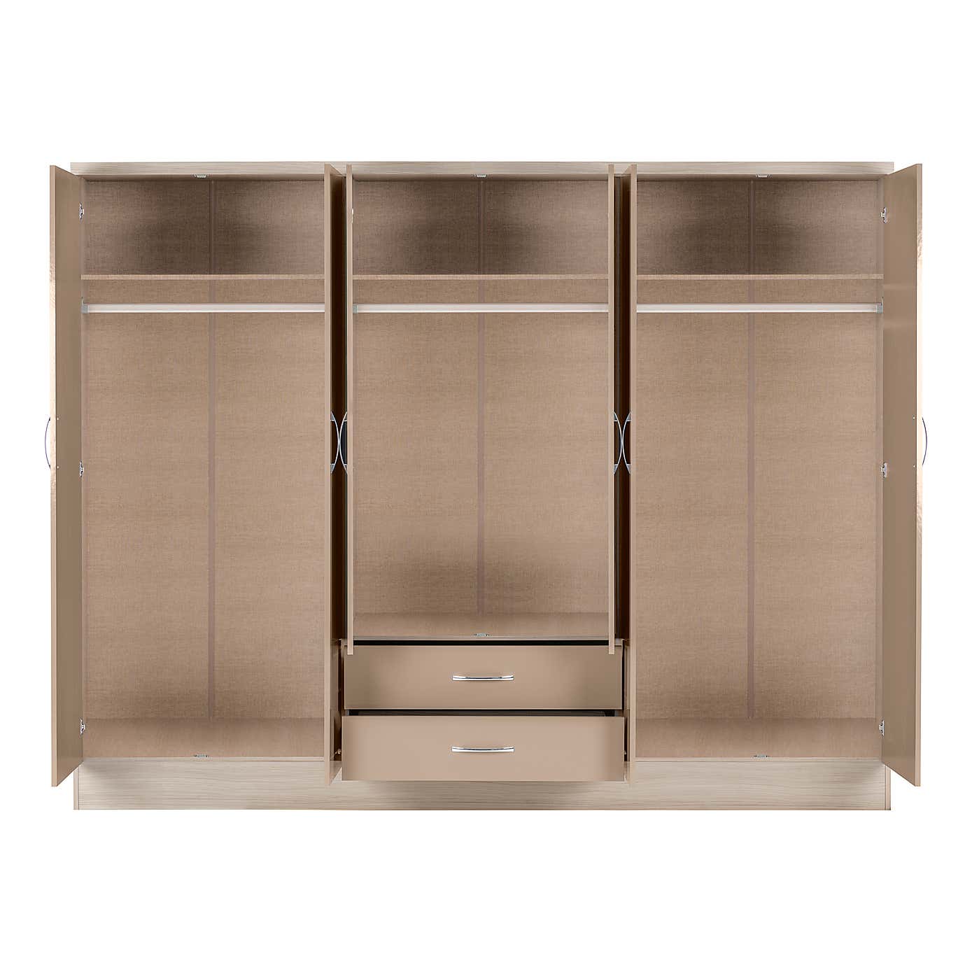 Nevada 6 Door 2 Drawer Wardrobe