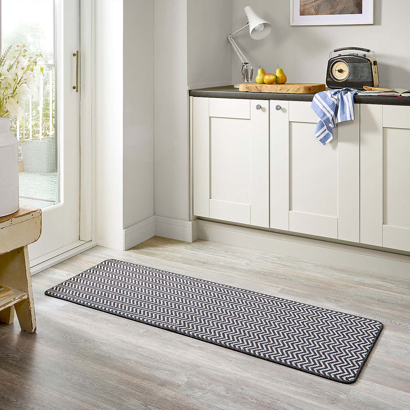 Marvel Boucle Herringbone Washable Runner