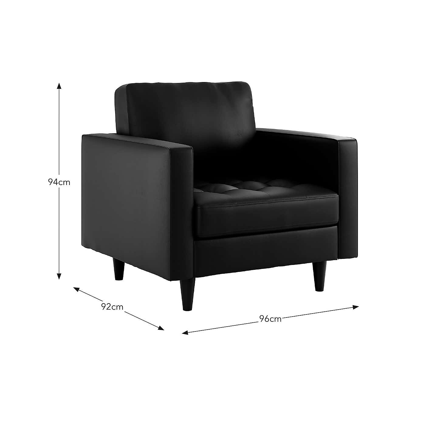 Zoe Faux Leather Armchair