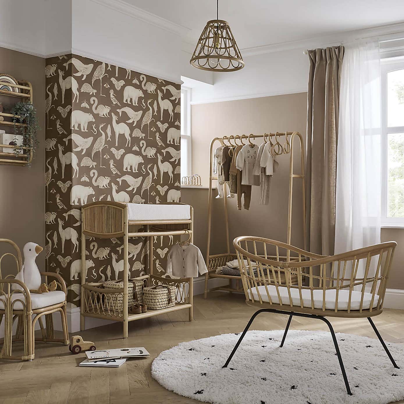 CuddleCo Aria Wave Rattan Toddler Chair