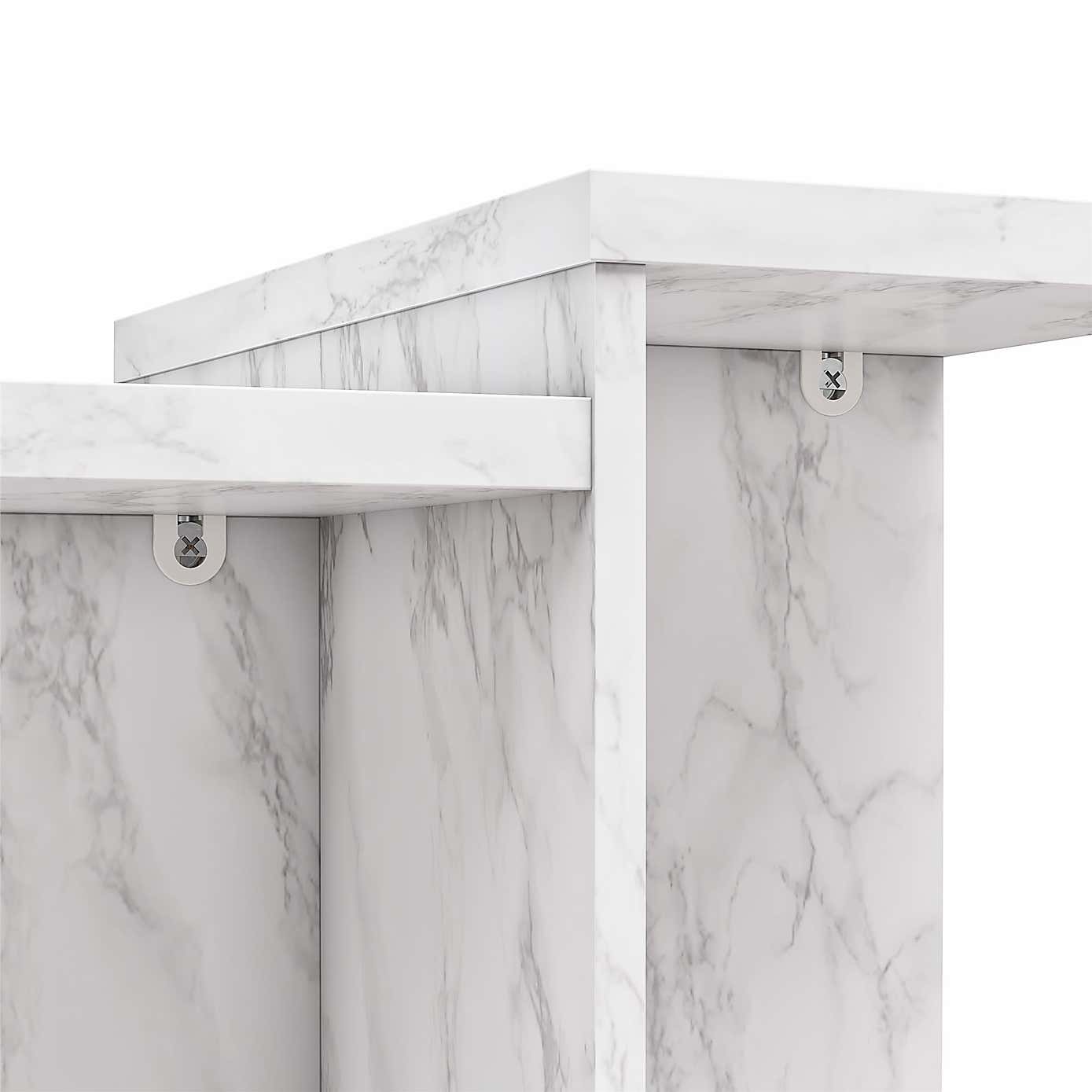 Brielle Side Table, Faux Marble
