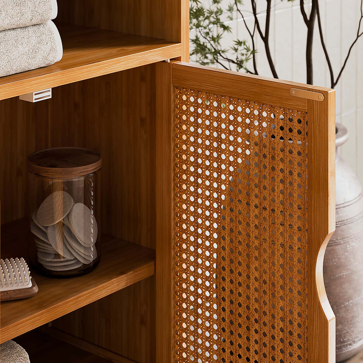 Avani Two Door Cabinet, Bamboo