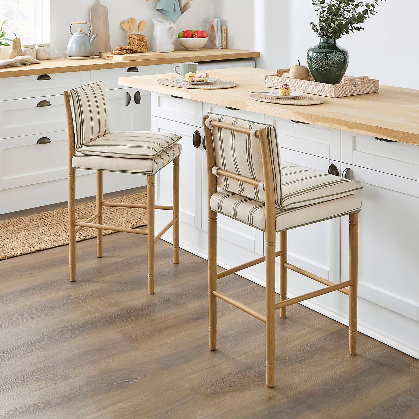Churchgate Walcote Striped Fabric Bar Stool