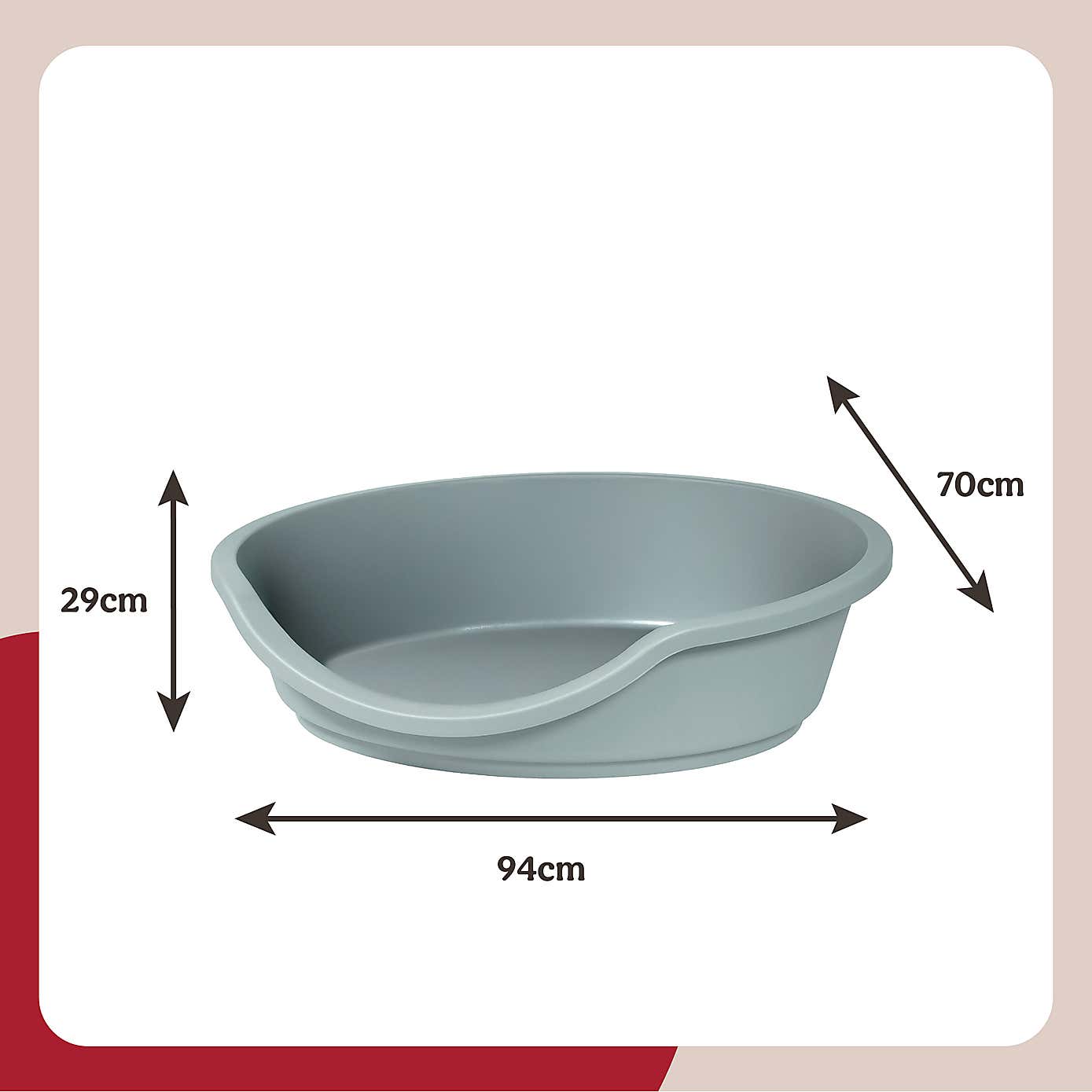 Rosewood Plastic Pet Bed