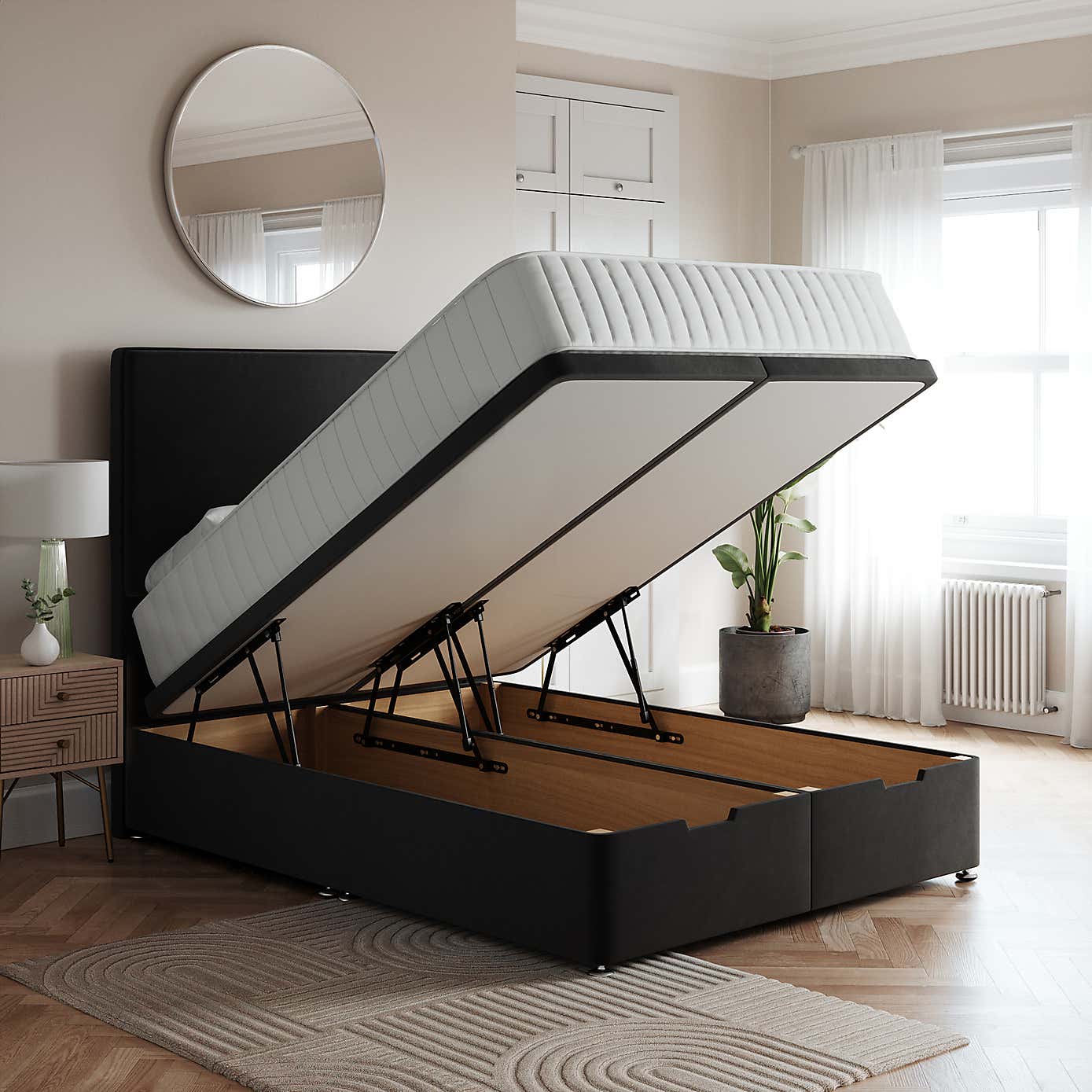 End Velvet Ottoman Base