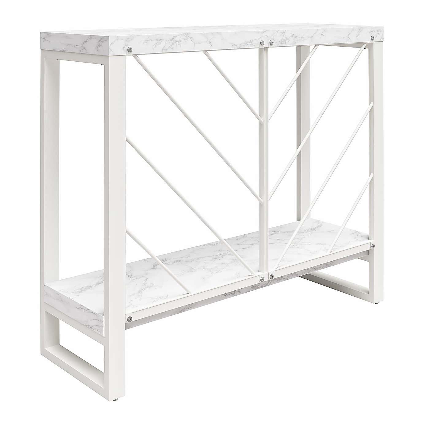 Brielle Console Table, Faux Marble