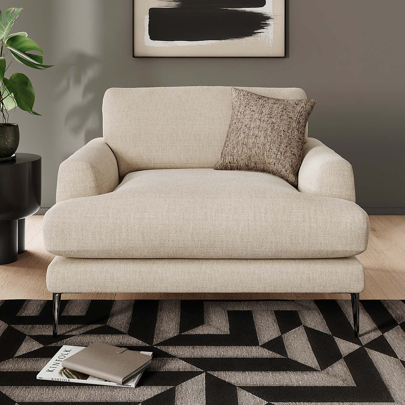 Lawson Chunky Tonal Weave Snuggle Chair