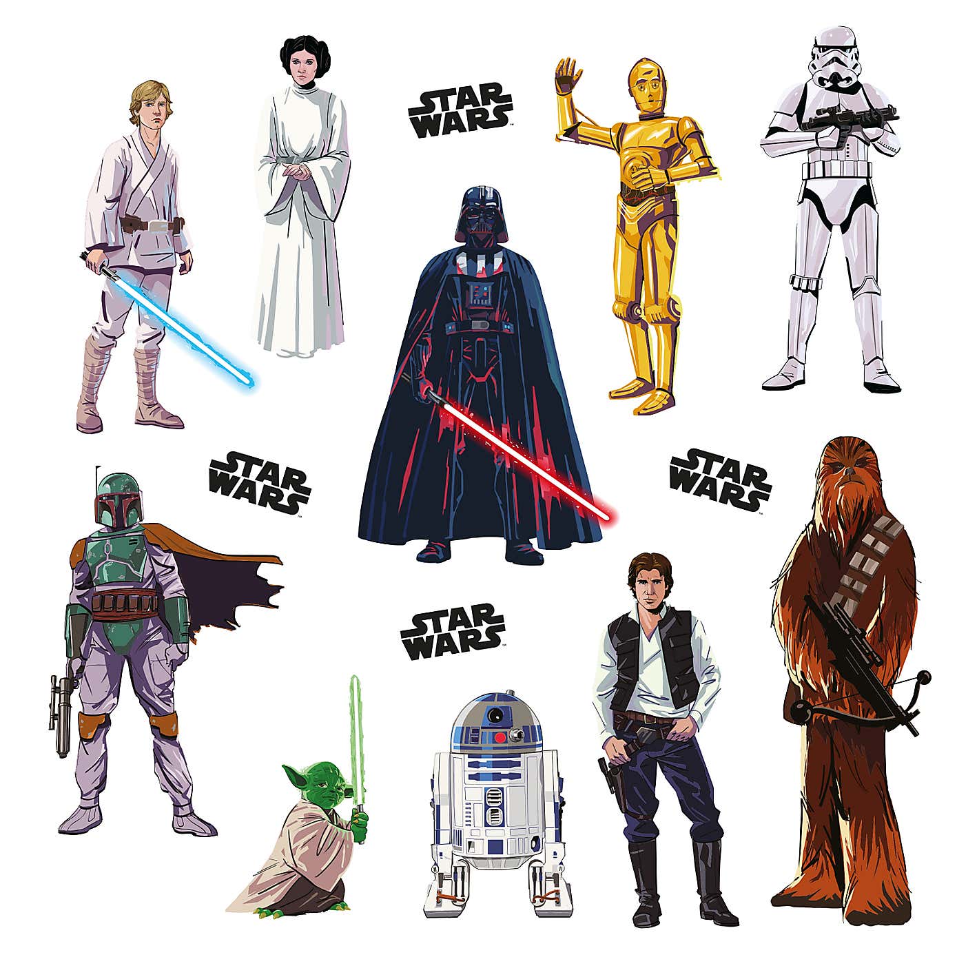 Star Wars Small Wall Sticker