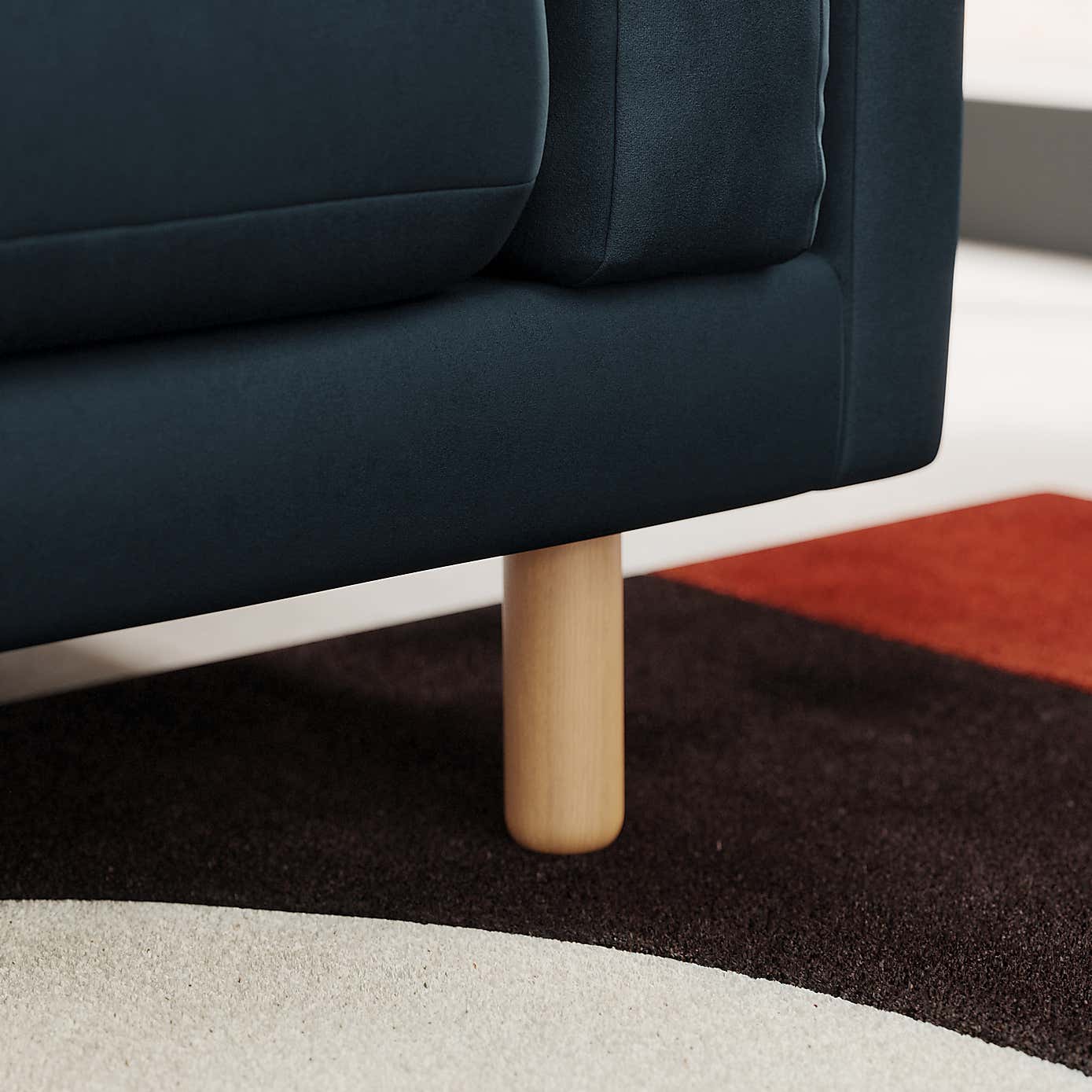 Newton Matte Plush Velvet Corner Chaise Sofa