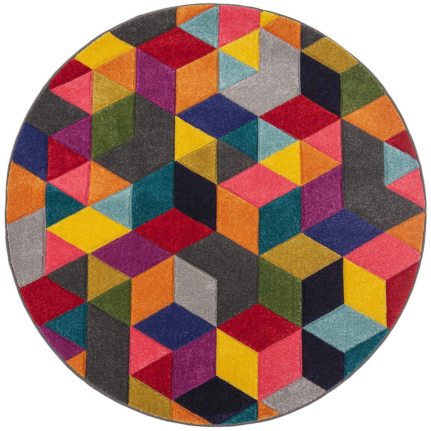 Spectrum Dynamic Geometric Round Rug