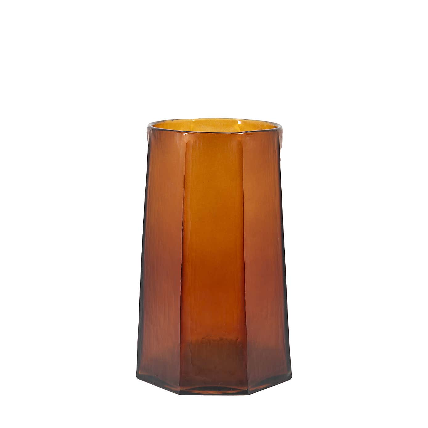 Organic Faceted Hurricane Vase