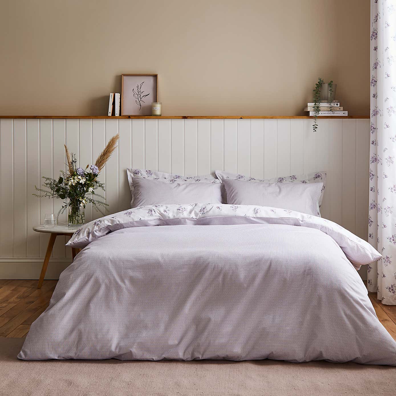 Hailey Ditsy Mauve Duvet Cover and Pillowcase Set