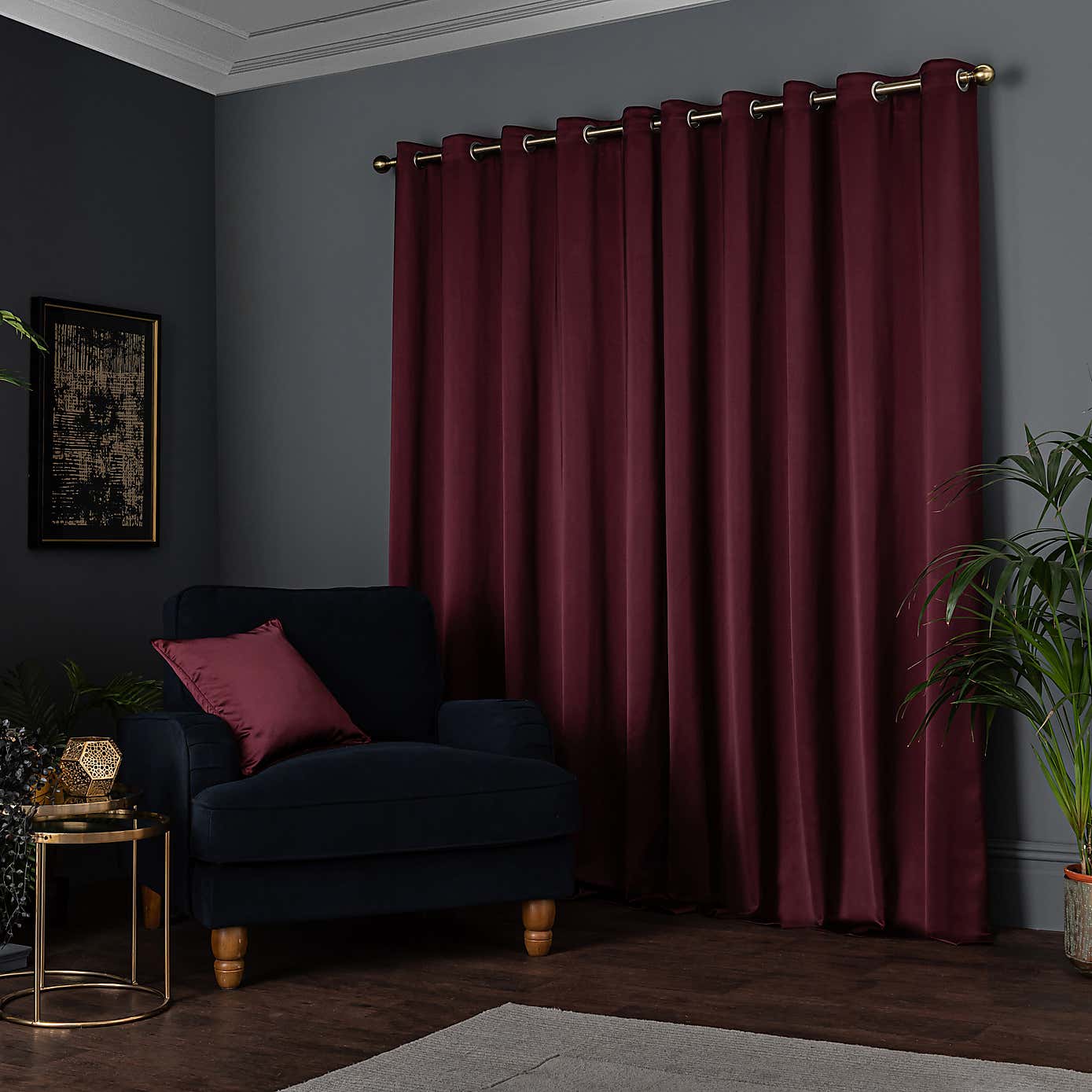 Satin Eyelet Curtains