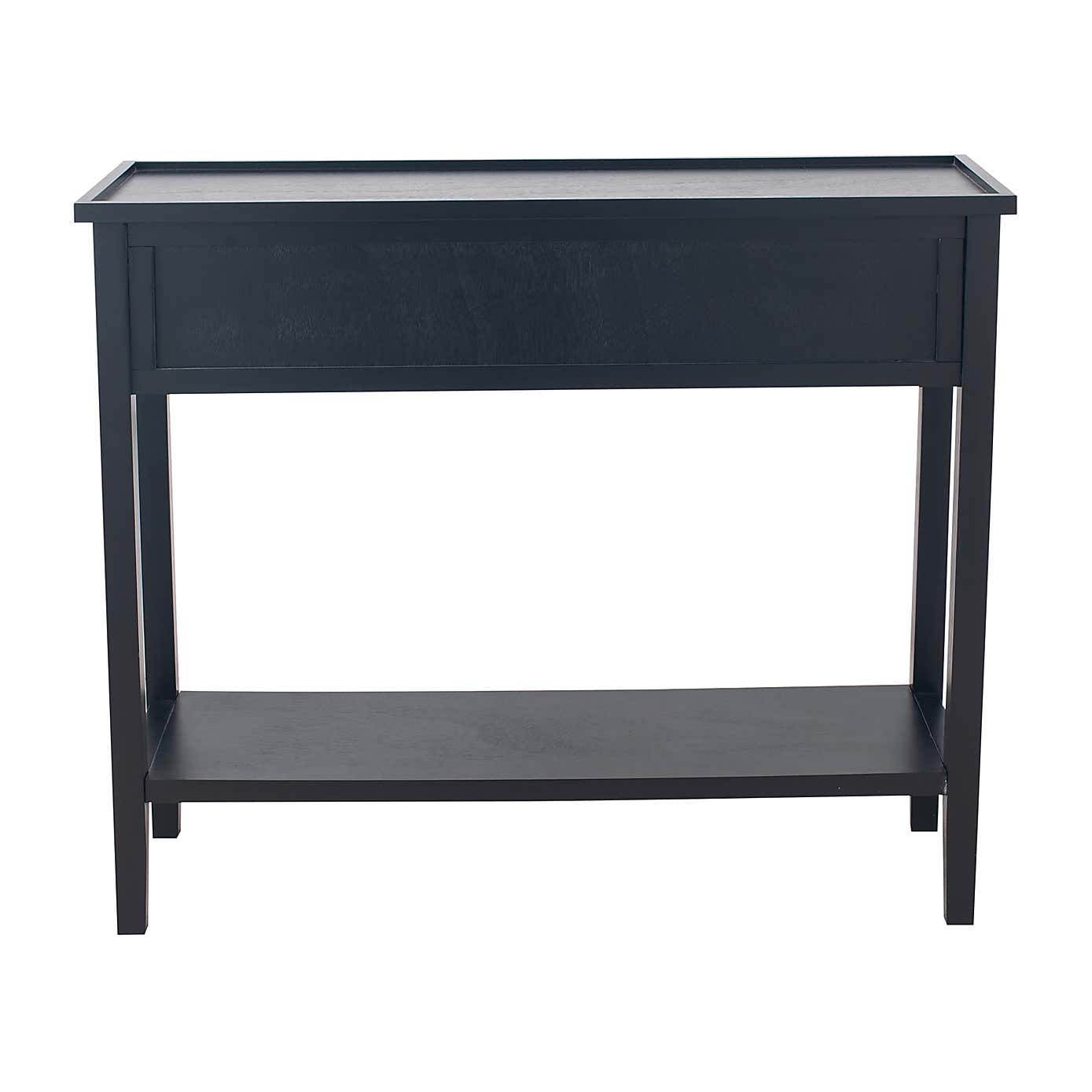 Pacific Chelmsford Console Table, Black Painted Pine