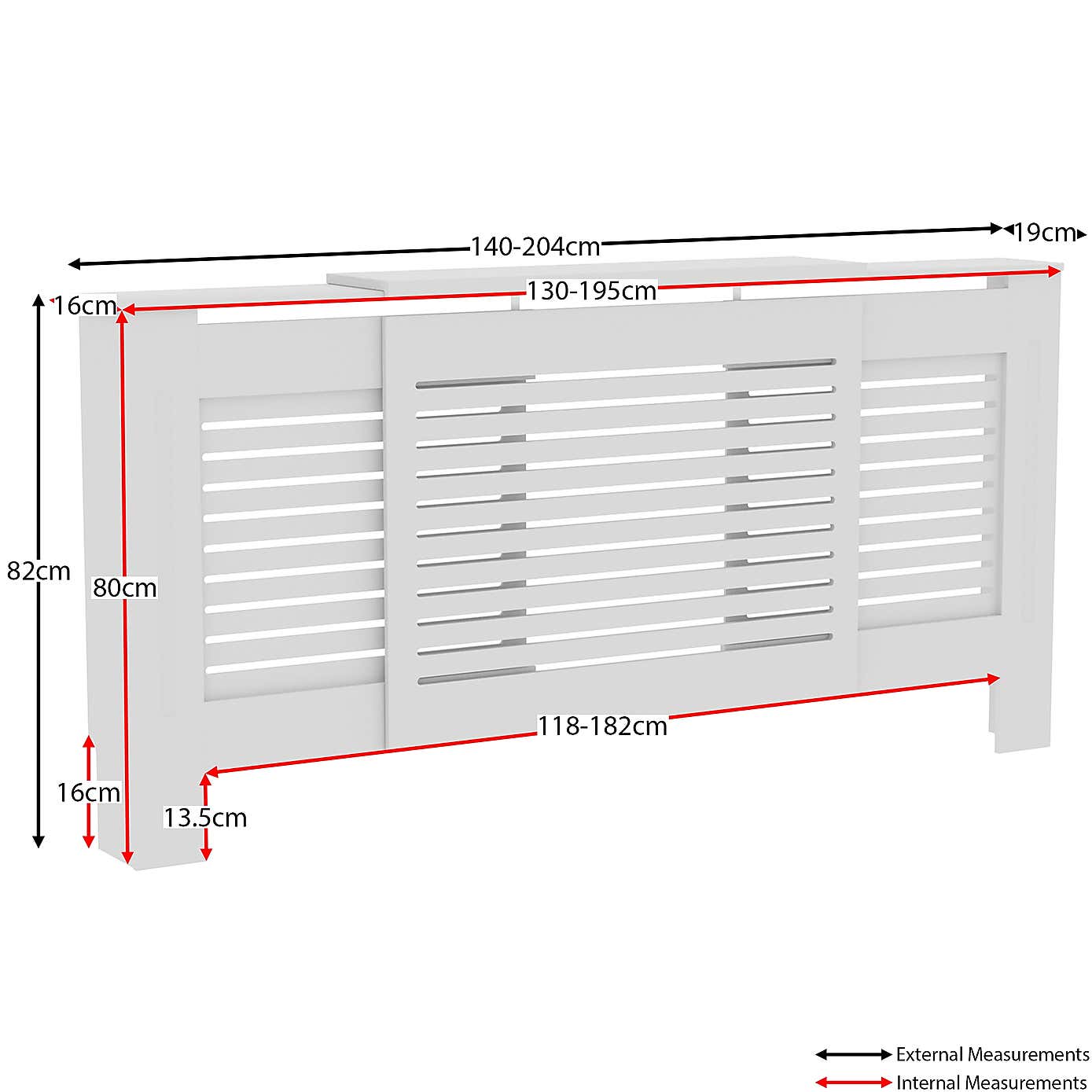 Vida Designs Milton Adjustable Radiator Cover