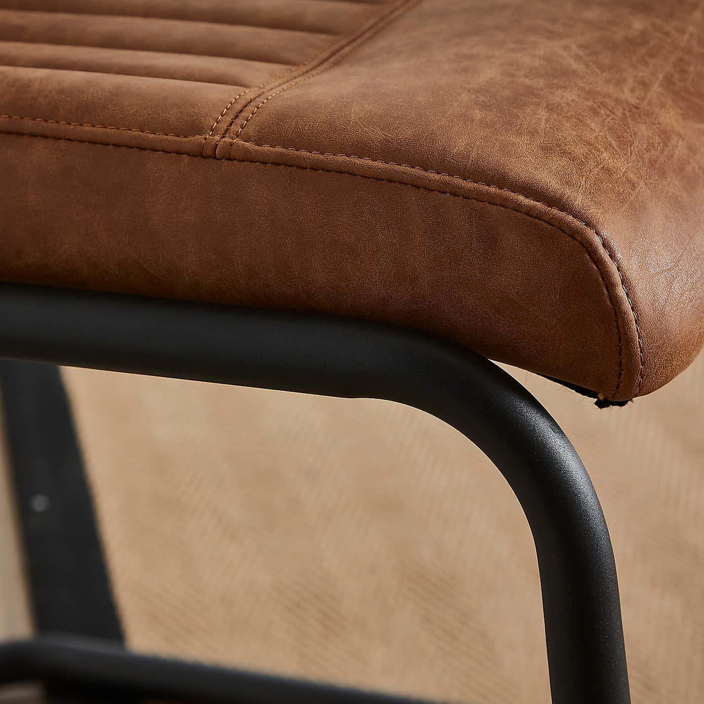 Felix Set of 2 PU Leather Dining Chairs