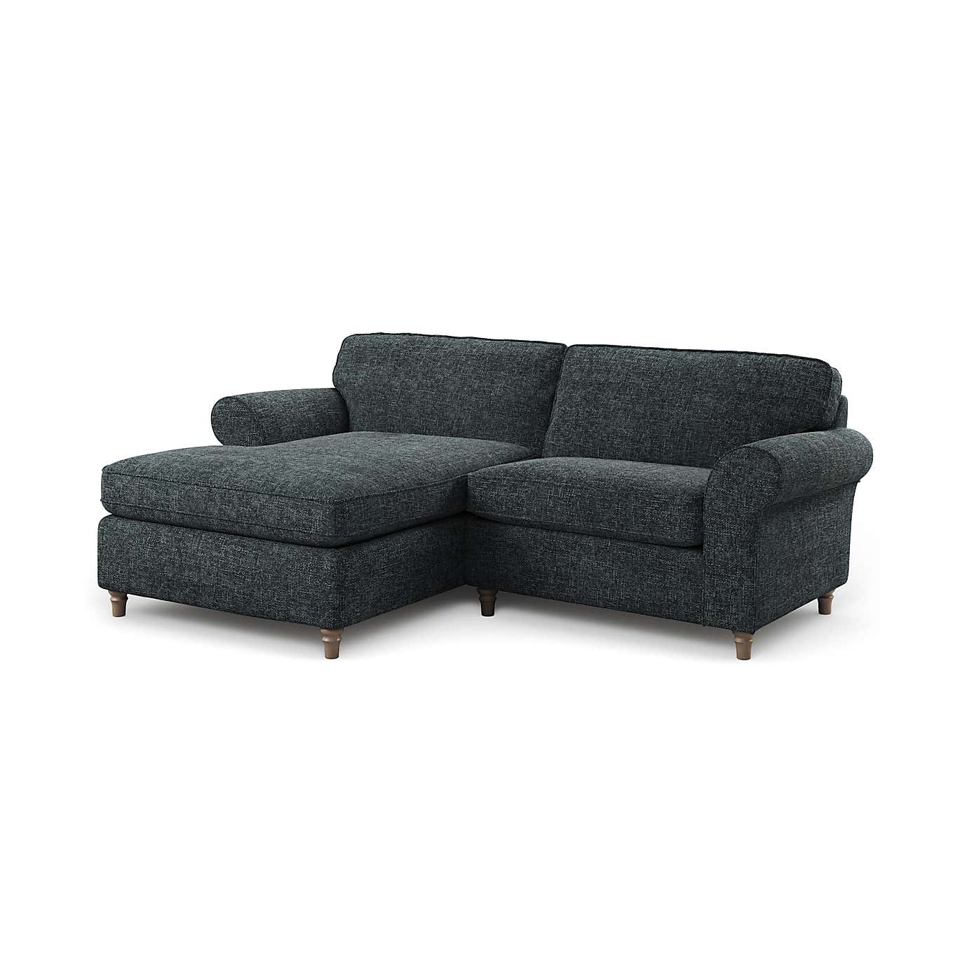 Flori Corner Chaise Sofa, Chunky Chenille