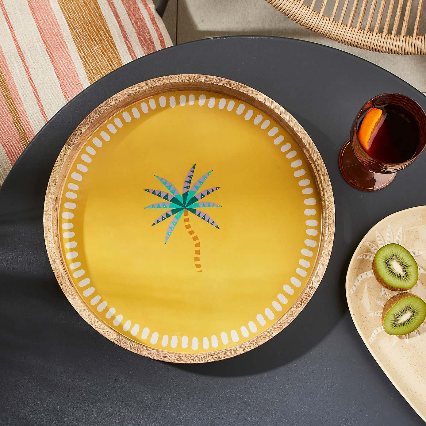 Palm Leaves Mango Wood Tray