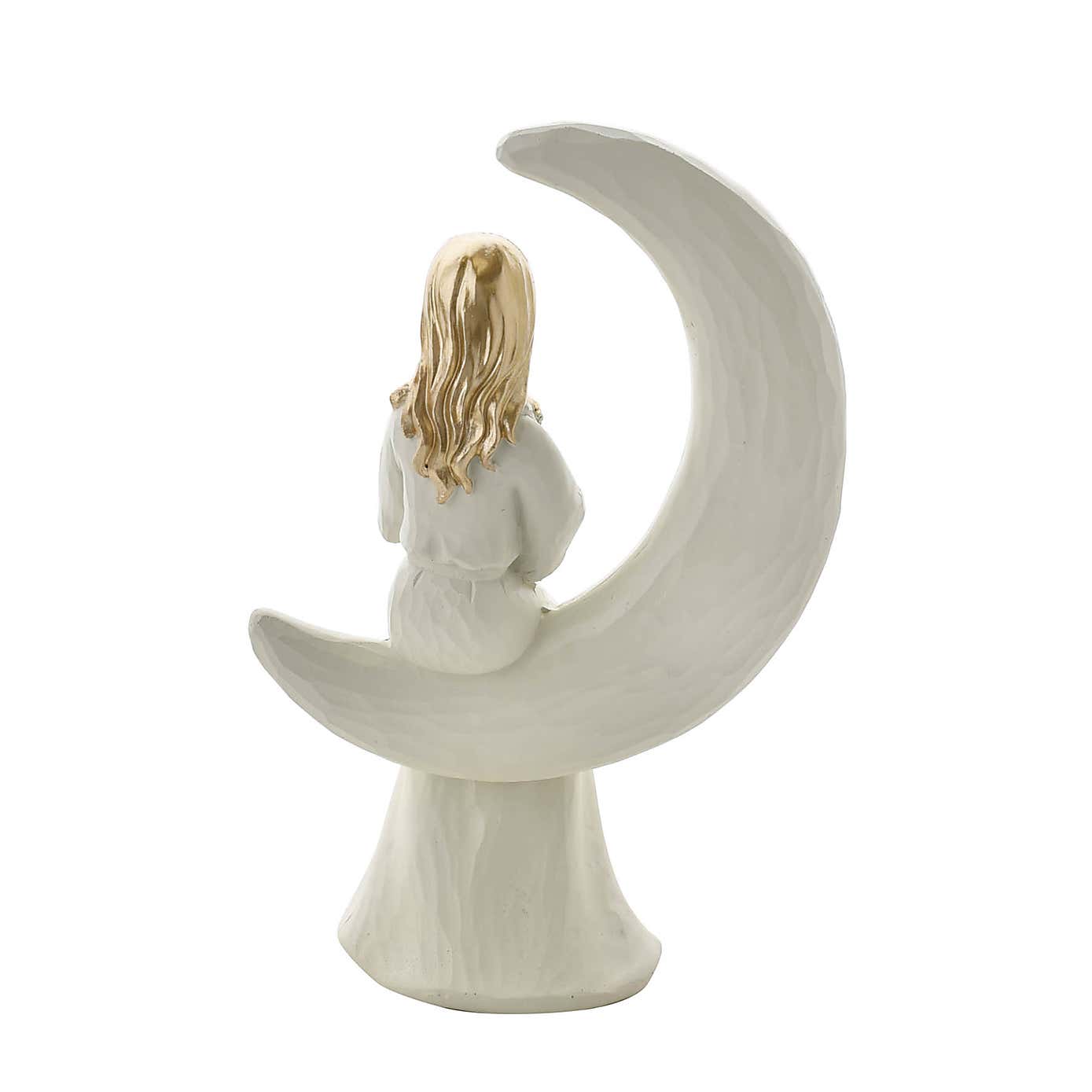 Bambino Mother and Baby Sitting on Moon Figurine "Love You"