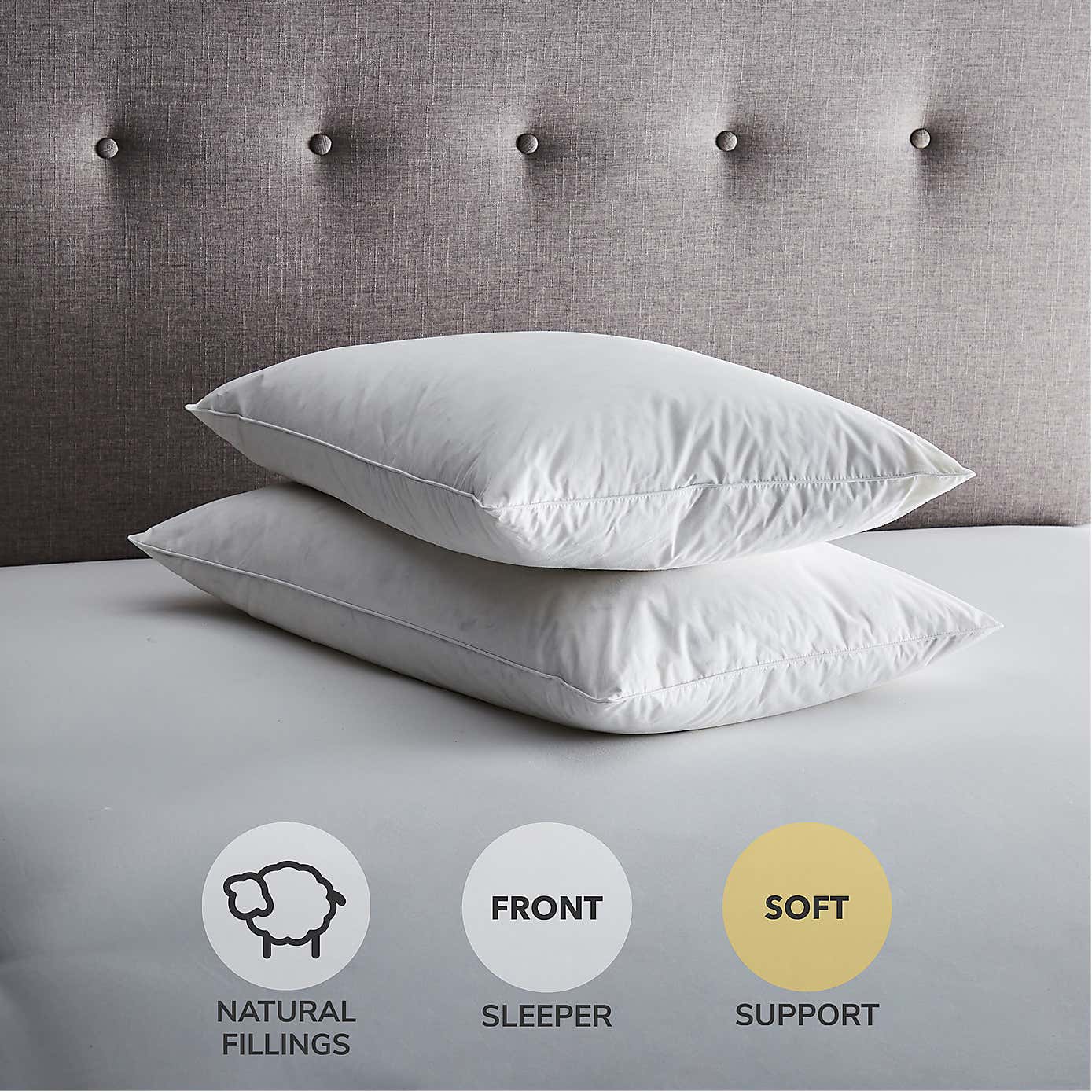 Fogarty Duck Feather and Down Soft-Support Pillow Pair