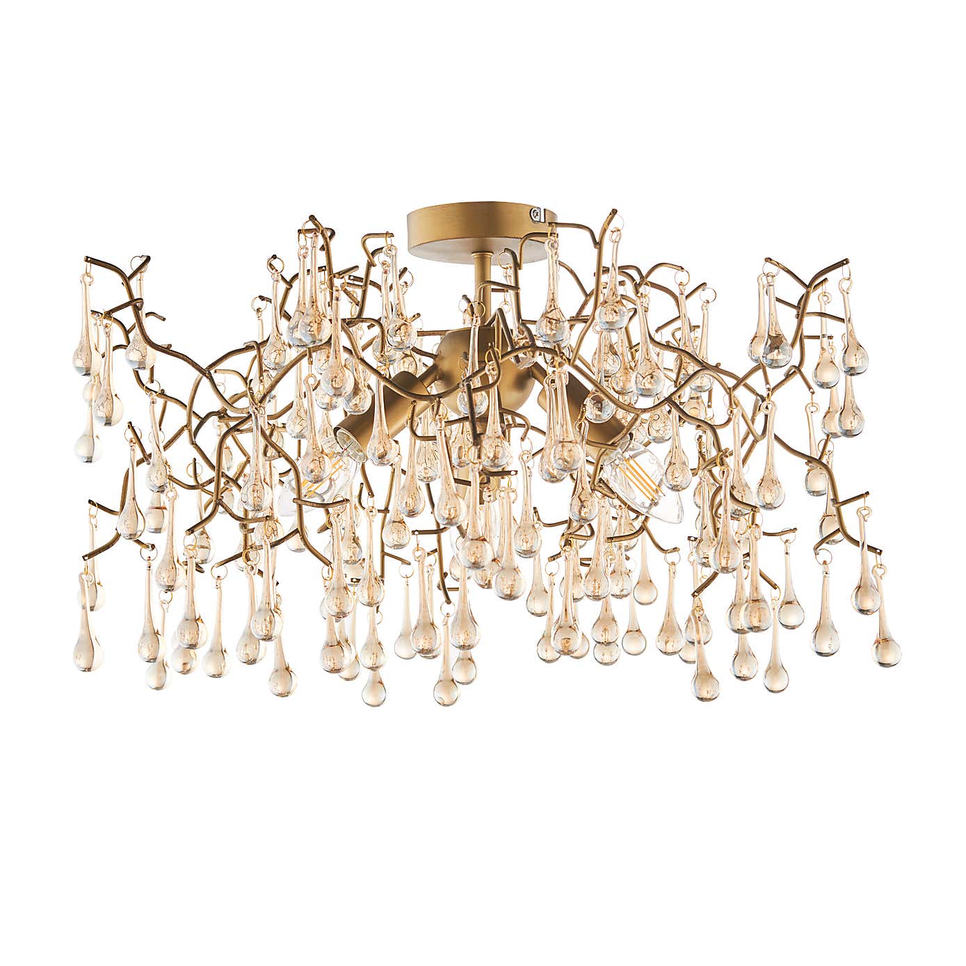 Vogue Wisteria 3 Light Semi Flush Ceiling Fitting
