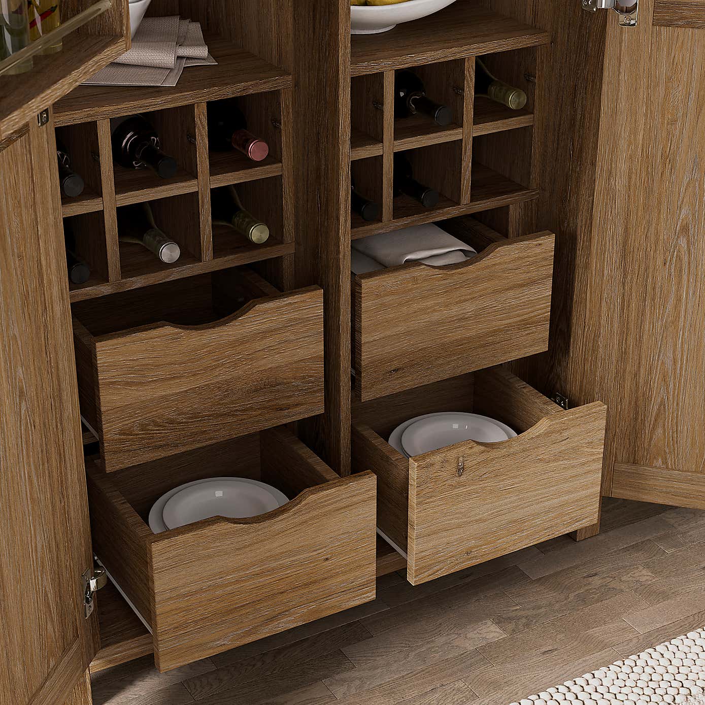 Olney Double Kitchen Larder Unit, Stone