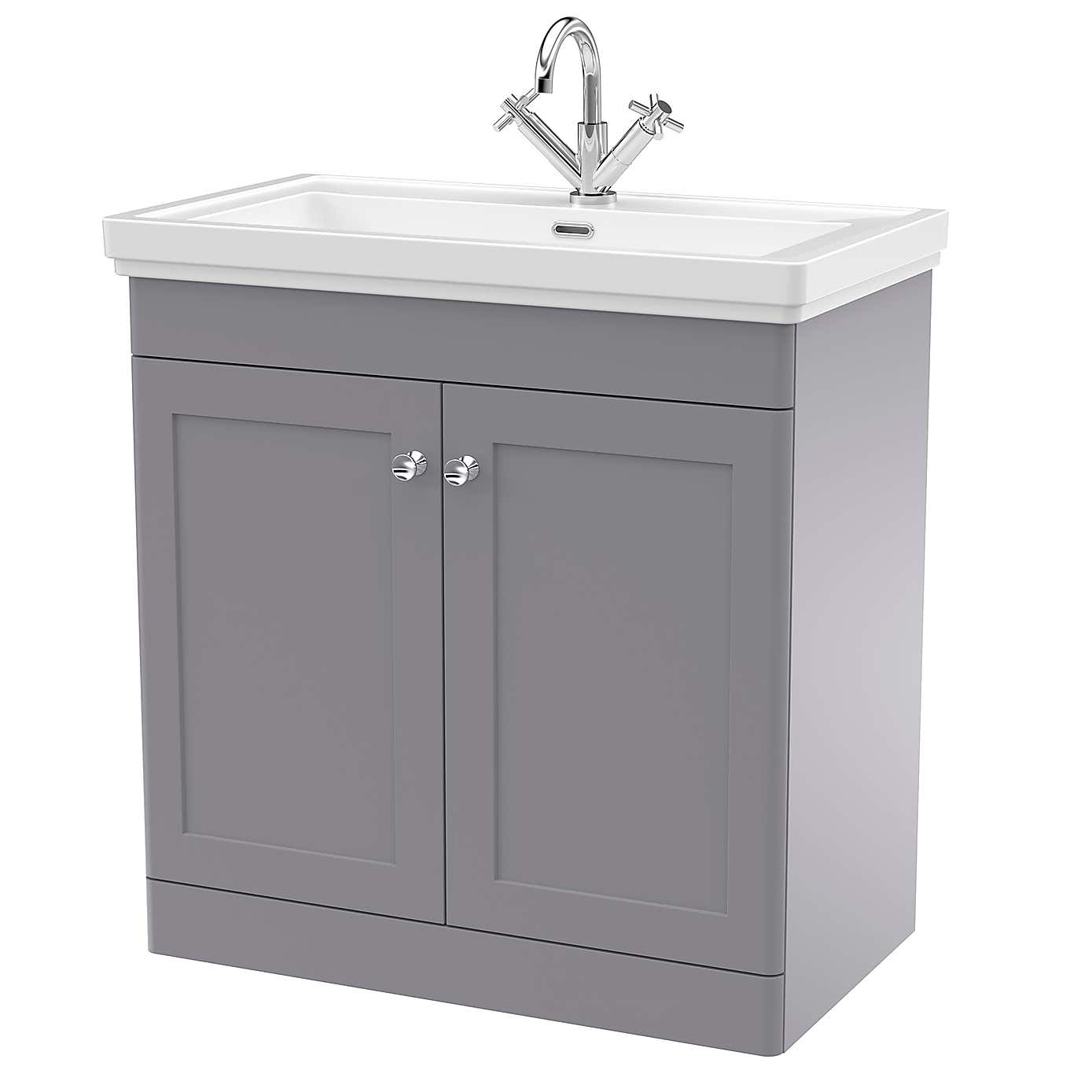 Classique Floor Standing 2 Door Vanity Unit with Basin